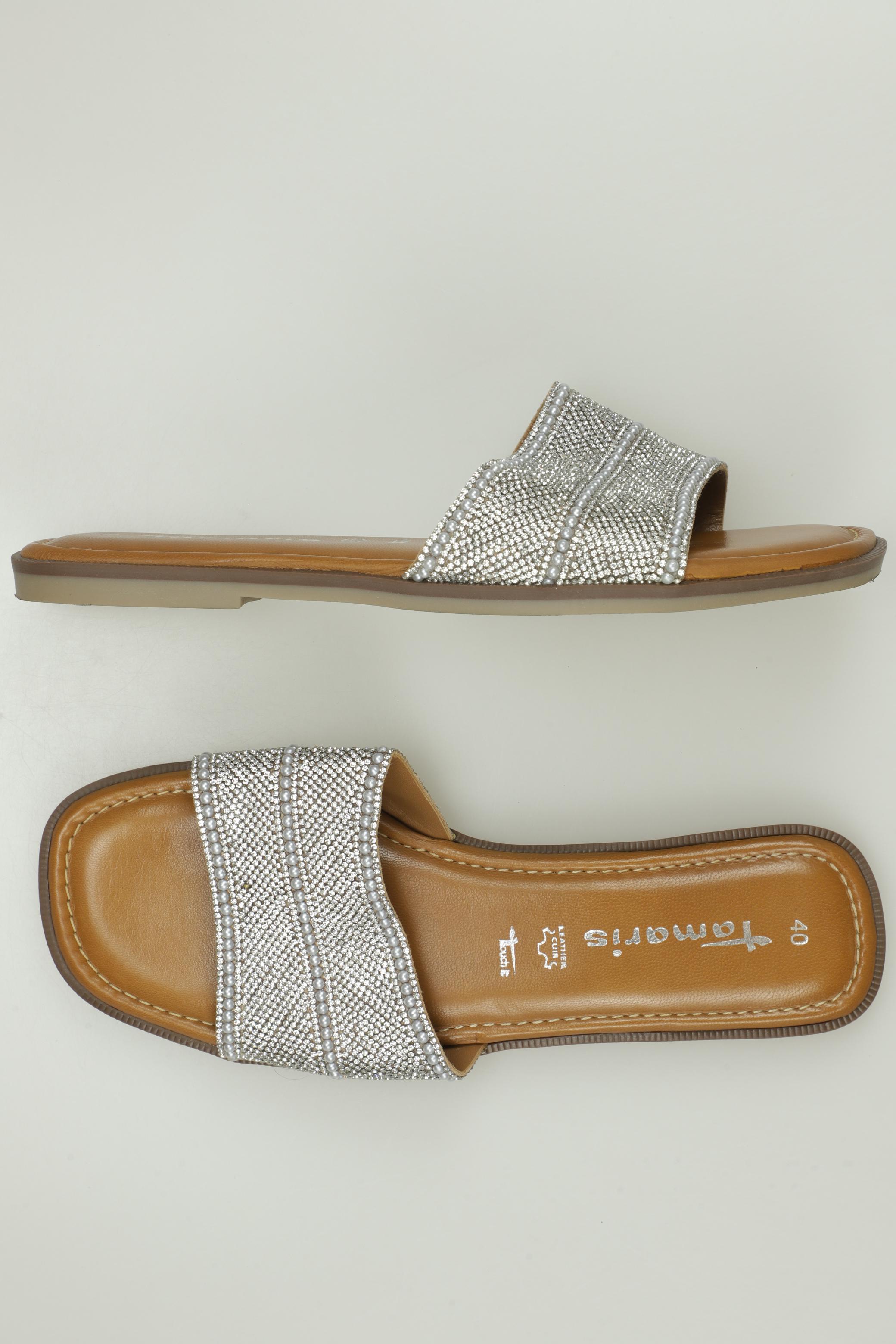 

Tamaris Damen Sandale, silber, Gr. 40