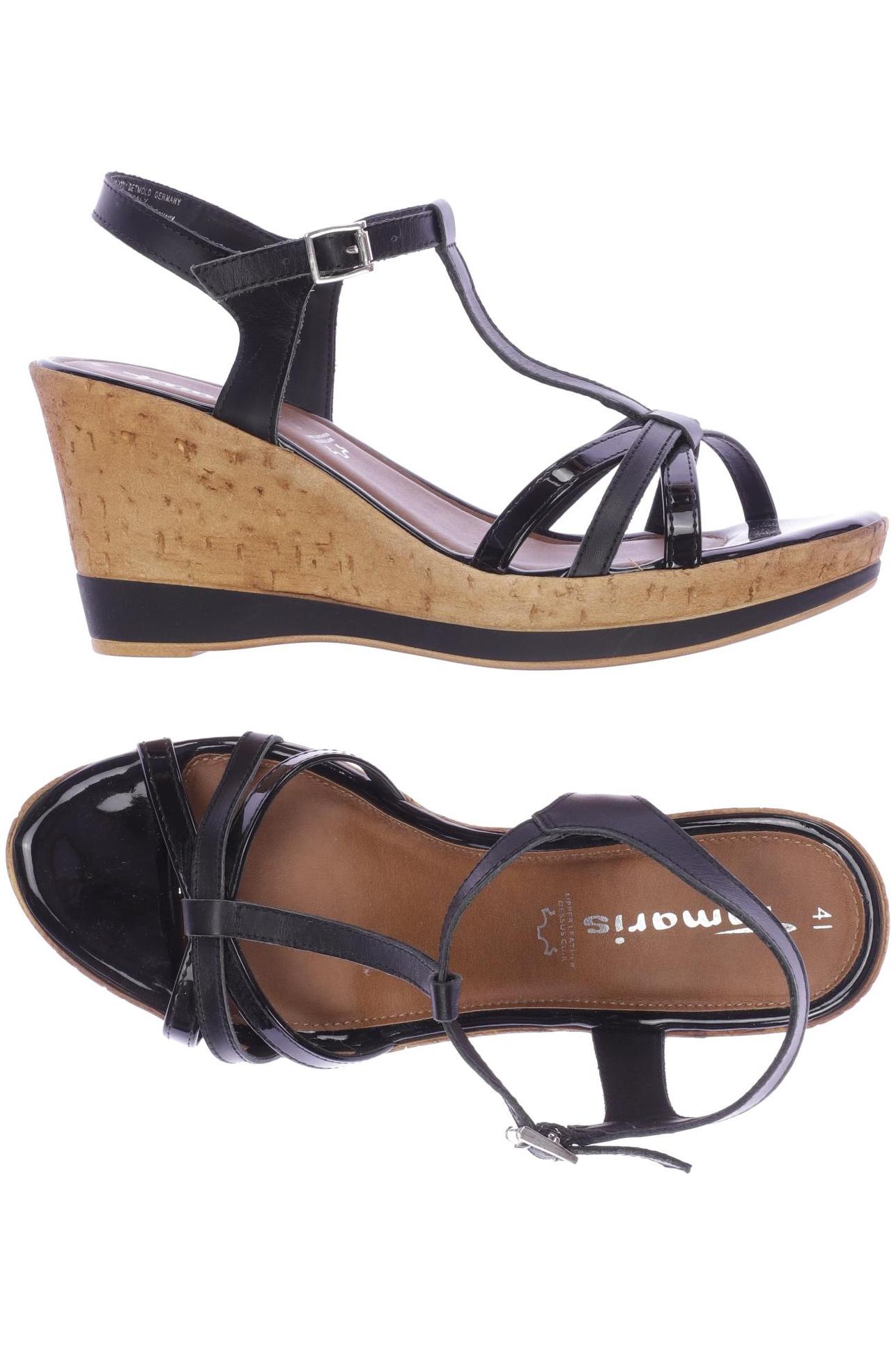 

Tamaris Damen Sandale, schwarz, Gr. 41