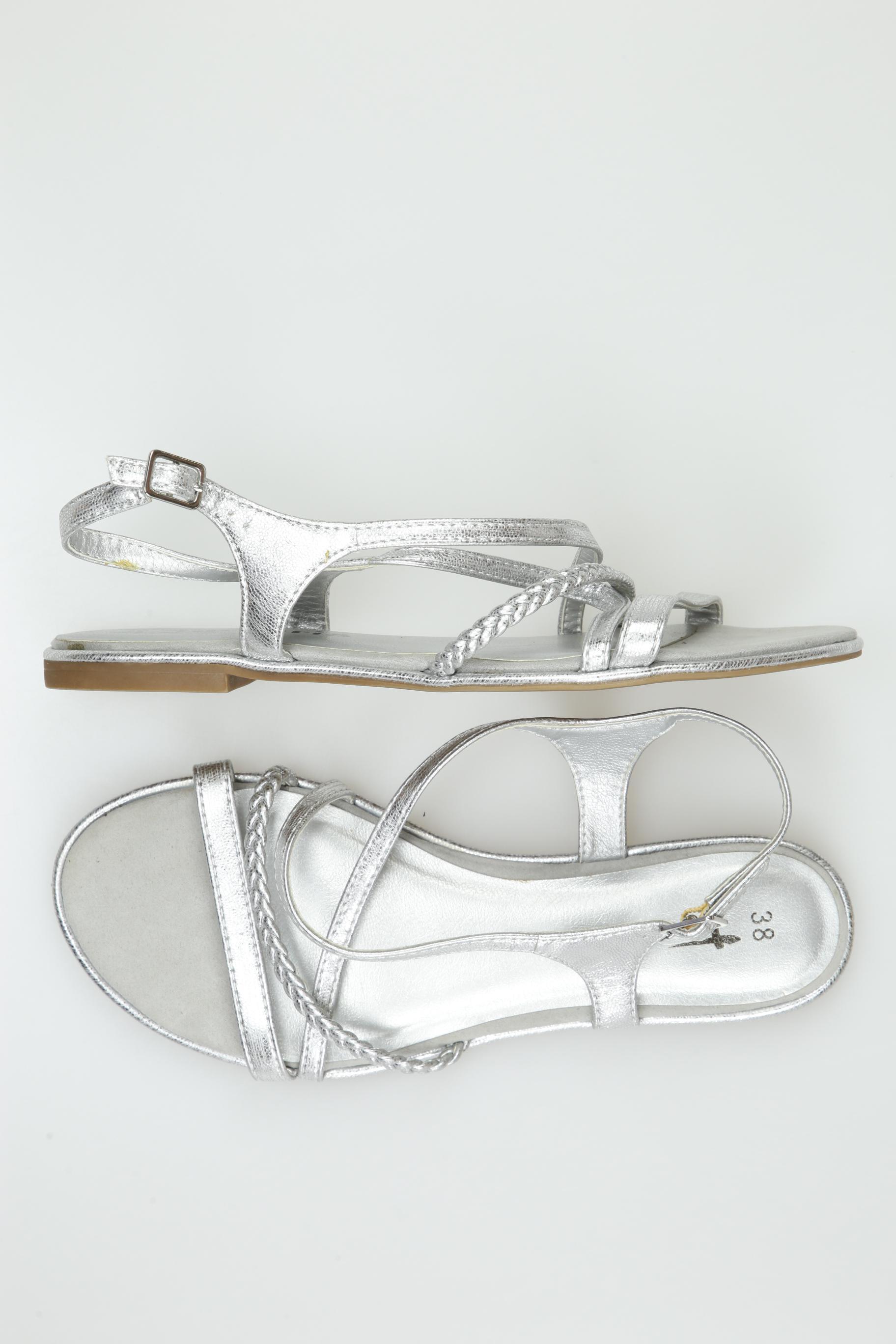

Tamaris Damen Sandale, silber, Gr. 38