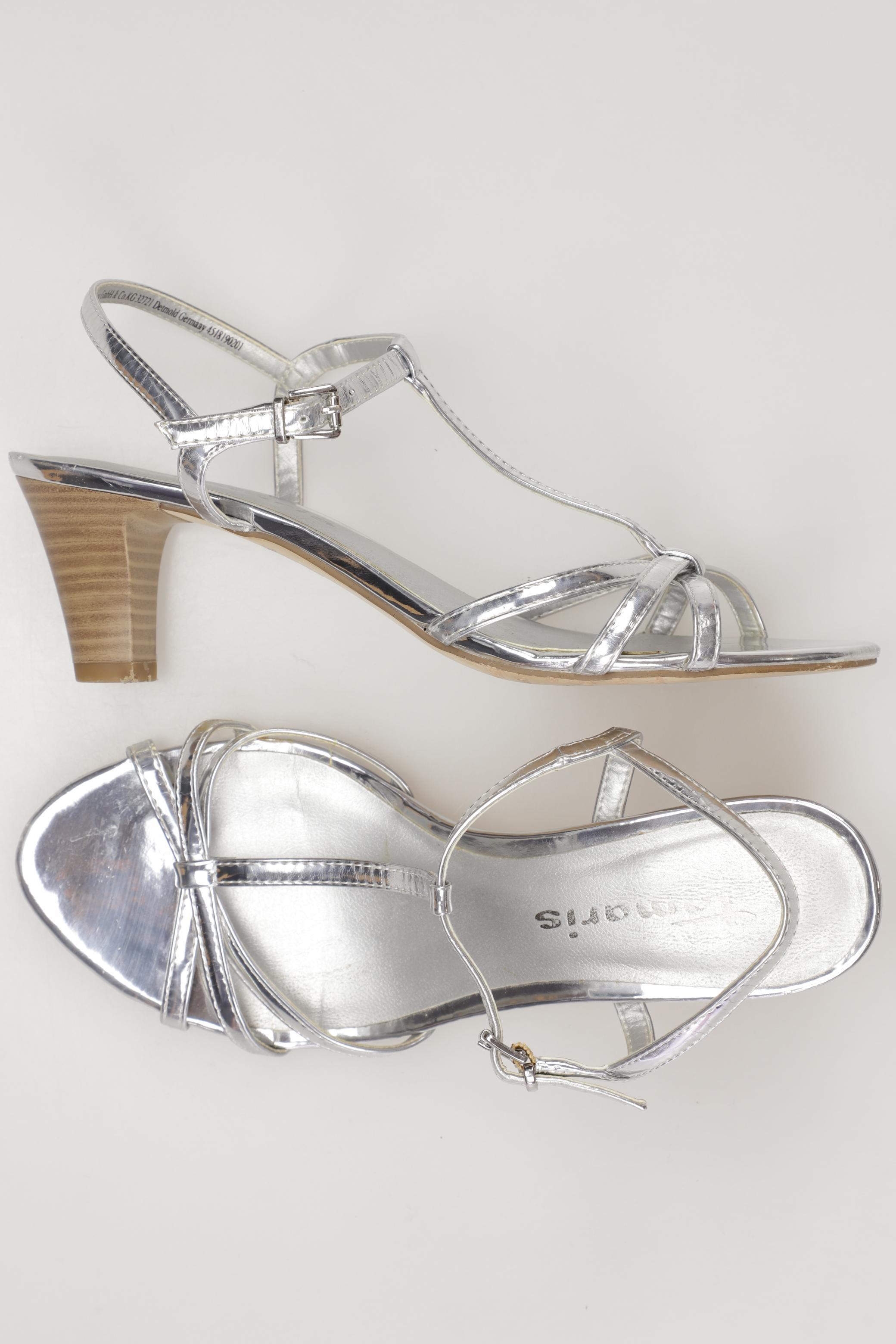 

Tamaris Damen Sandale, silber, Gr. 38