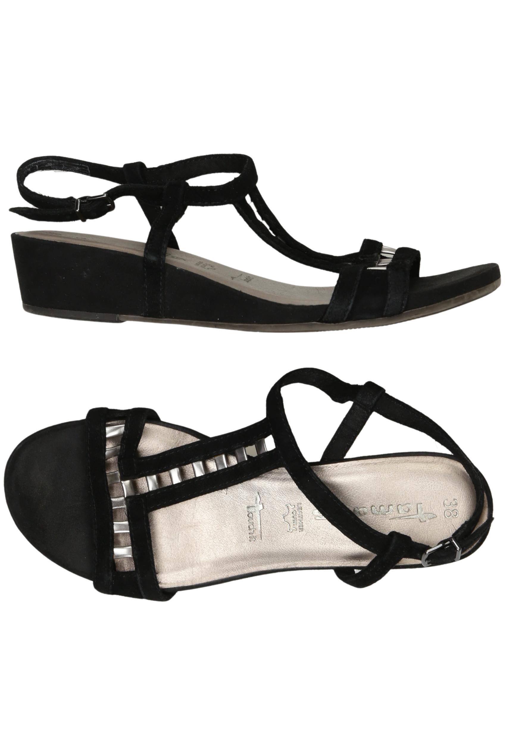 

Tamaris Damen Sandale, schwarz, Gr. 38