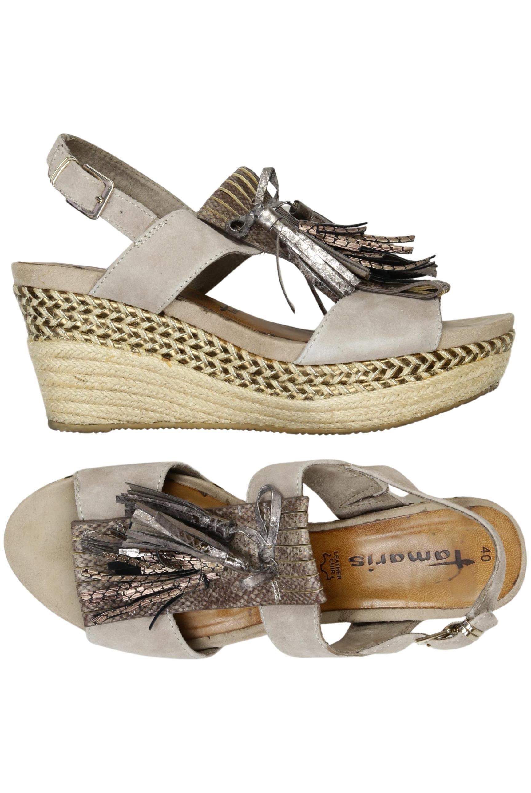

Tamaris Damen Sandale, beige, Gr. 40