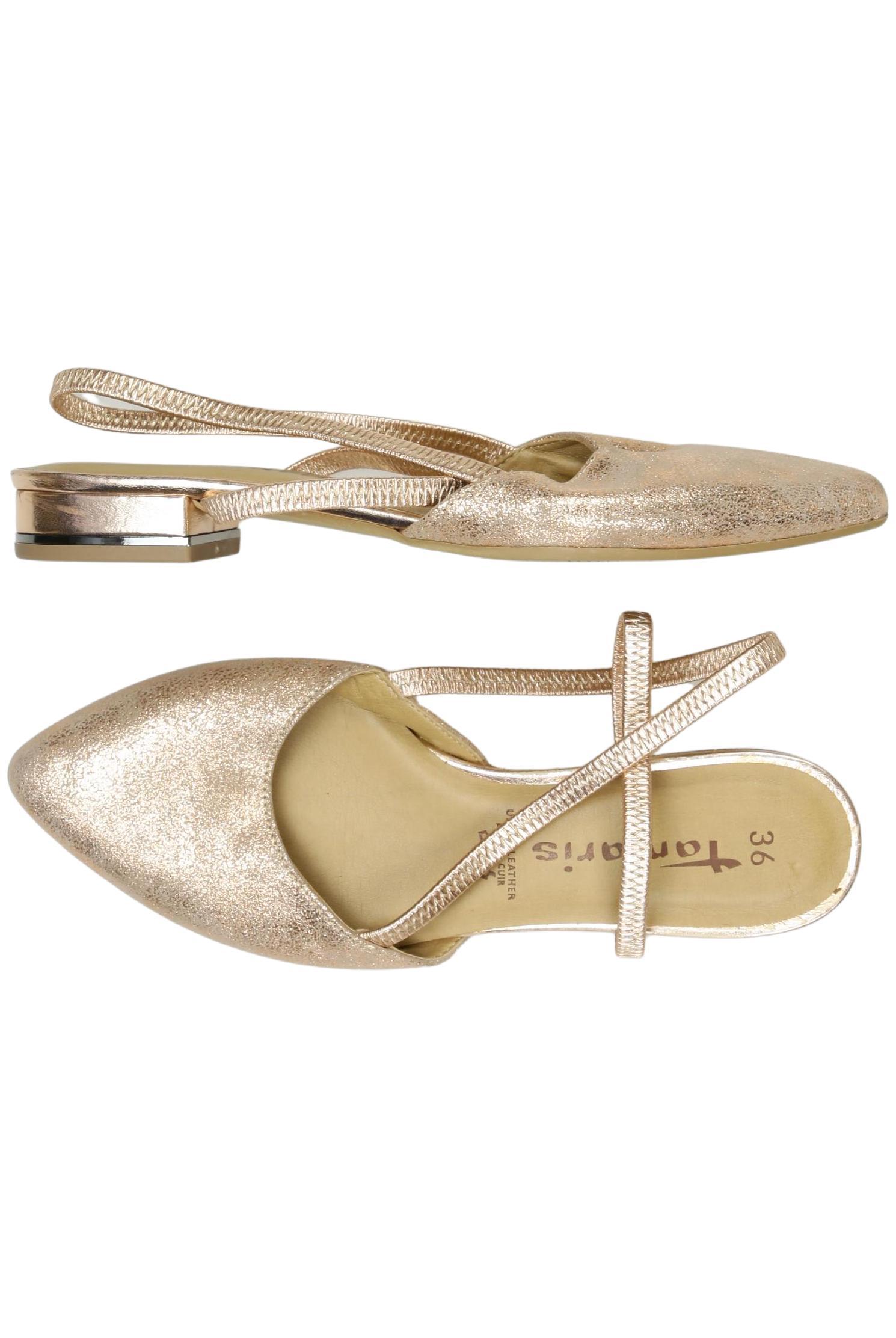 

Tamaris Damen Sandale, gold, Gr. 36