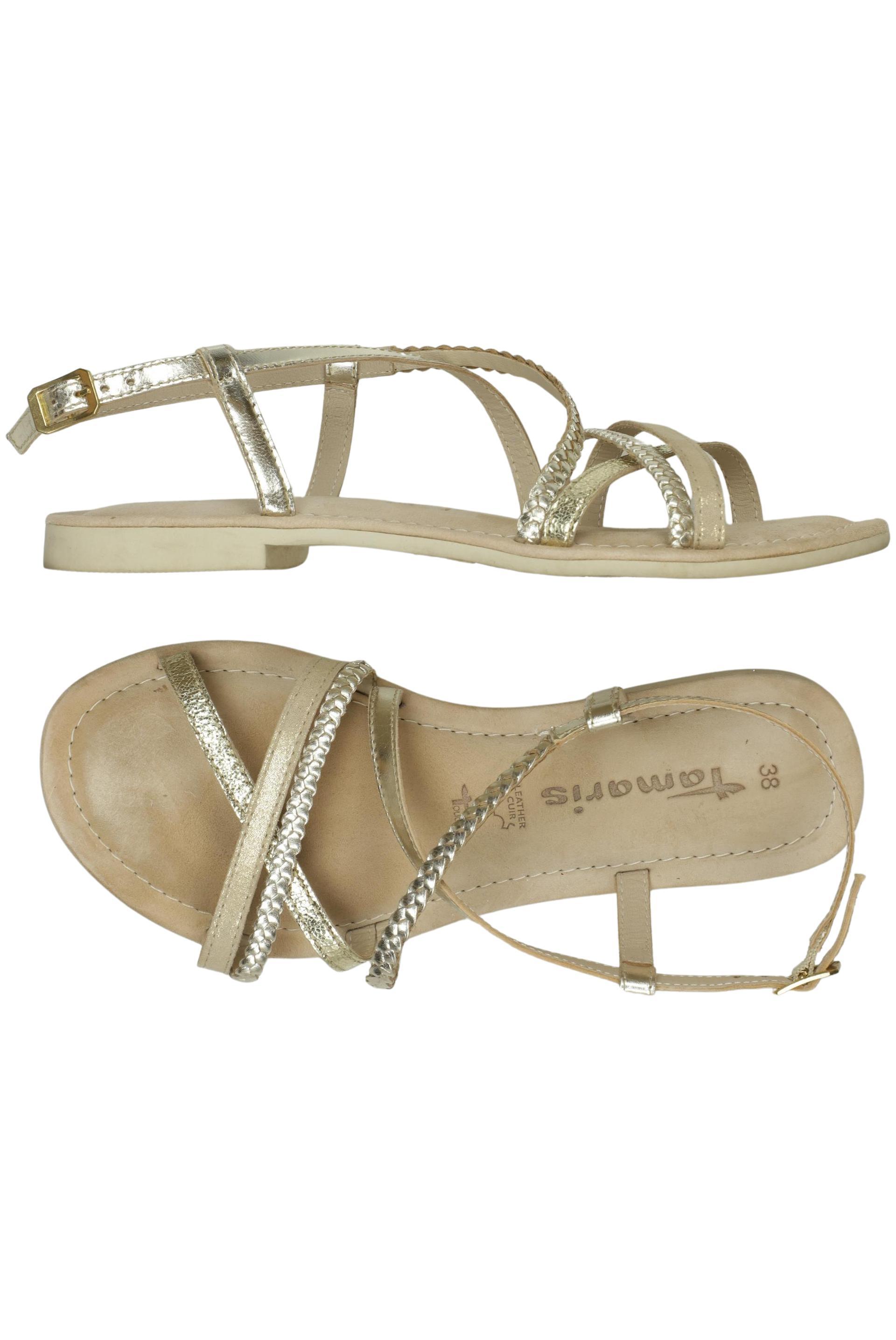 

Tamaris Damen Sandale, gold, Gr. 38