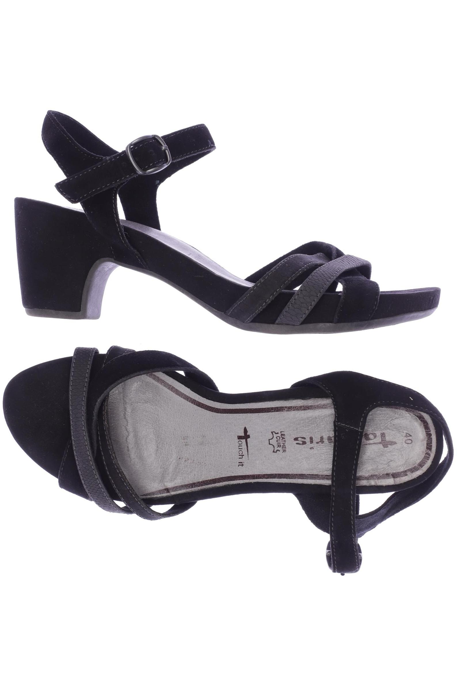 

Tamaris Damen Sandale, schwarz, Gr. 40
