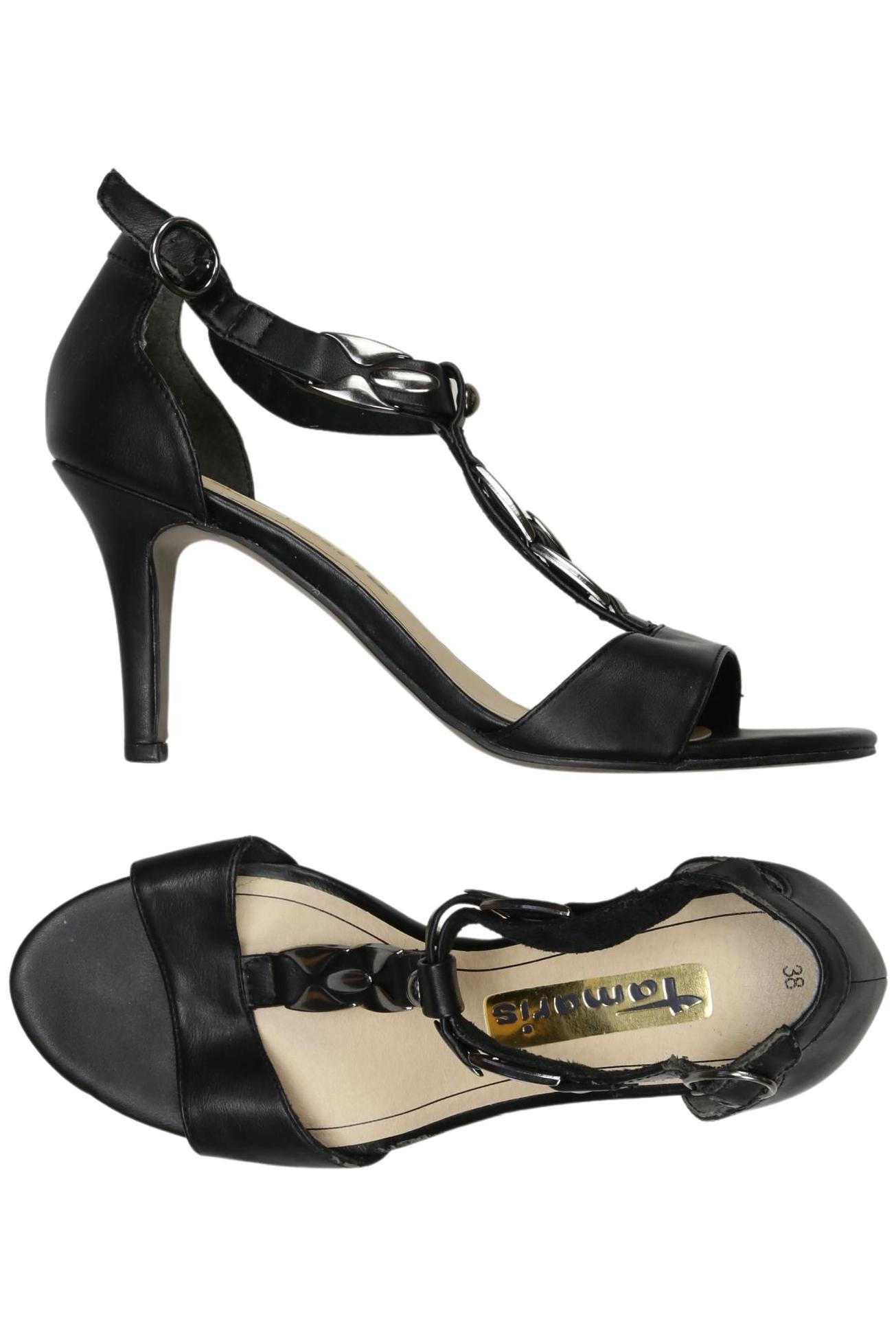 

Tamaris Damen Sandale, schwarz, Gr. 38
