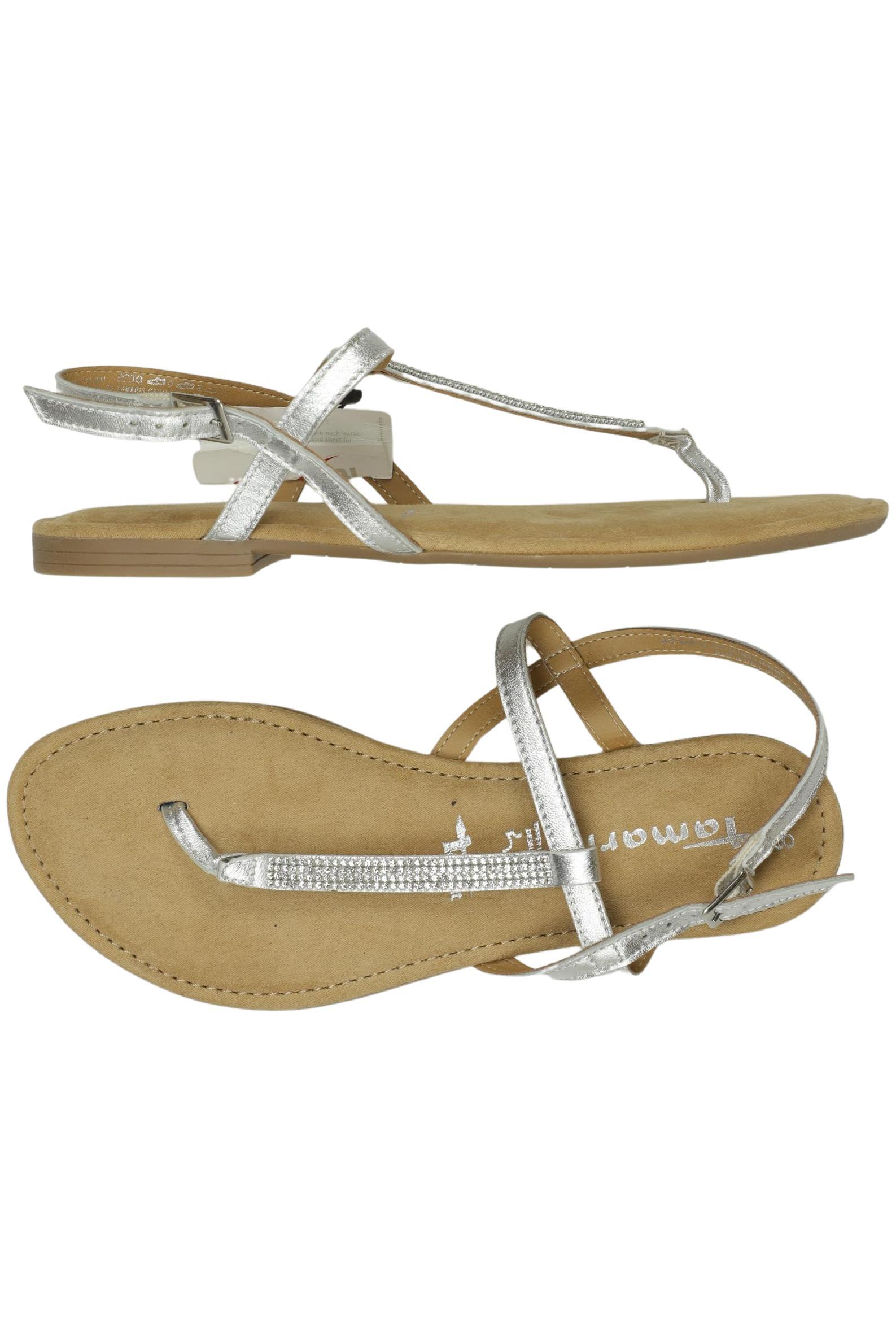 

Tamaris Damen Sandale, silber, Gr. 38