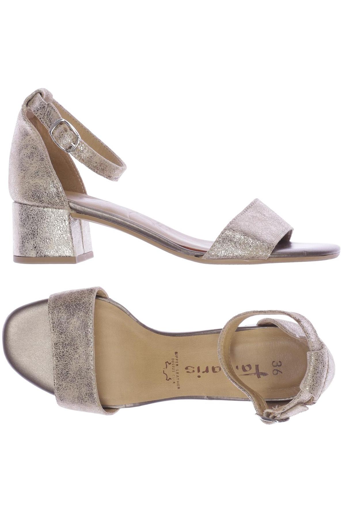 

Tamaris Damen Sandale, gold, Gr. 36