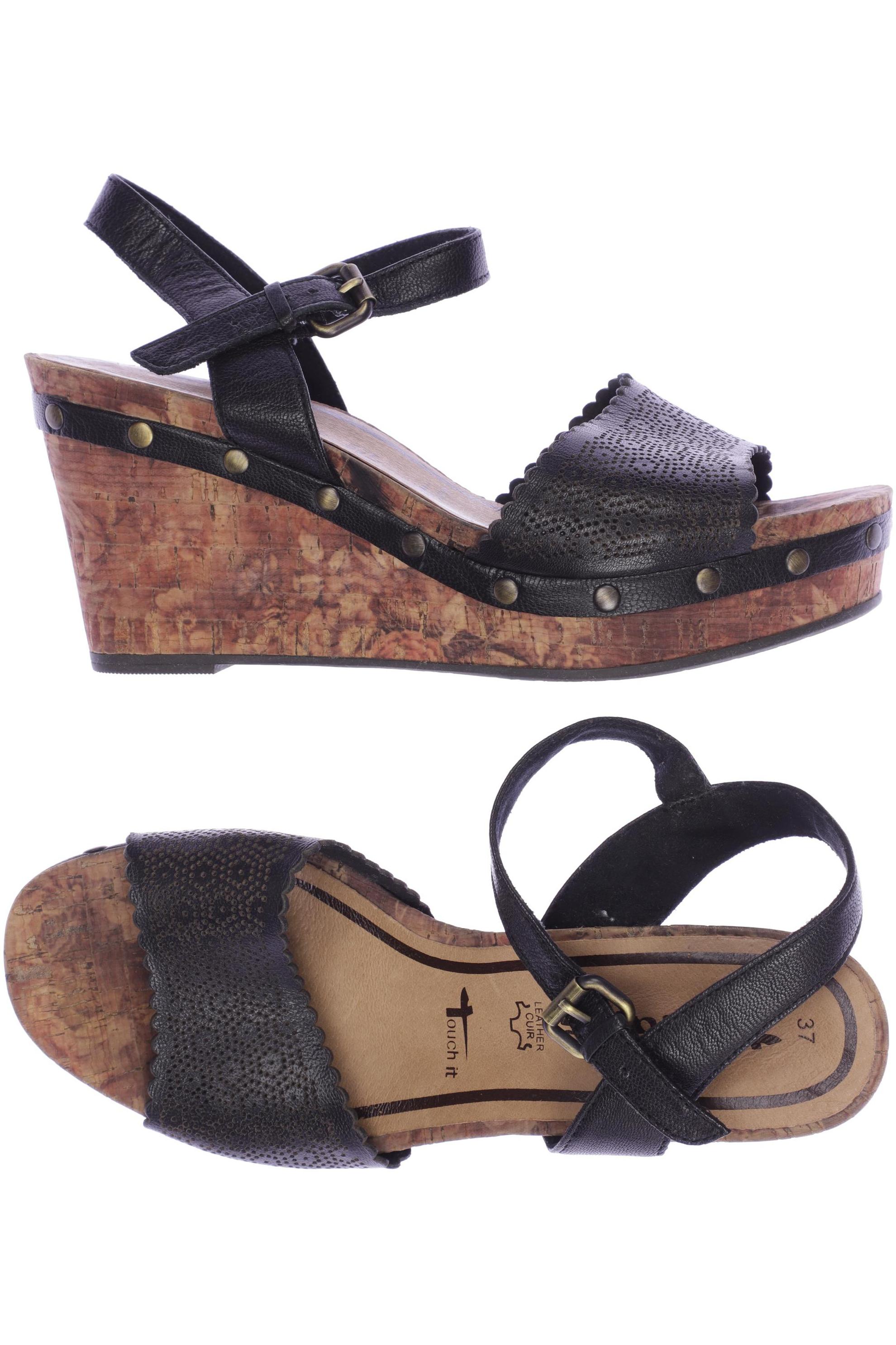 

Tamaris Damen Sandale, schwarz, Gr. 37