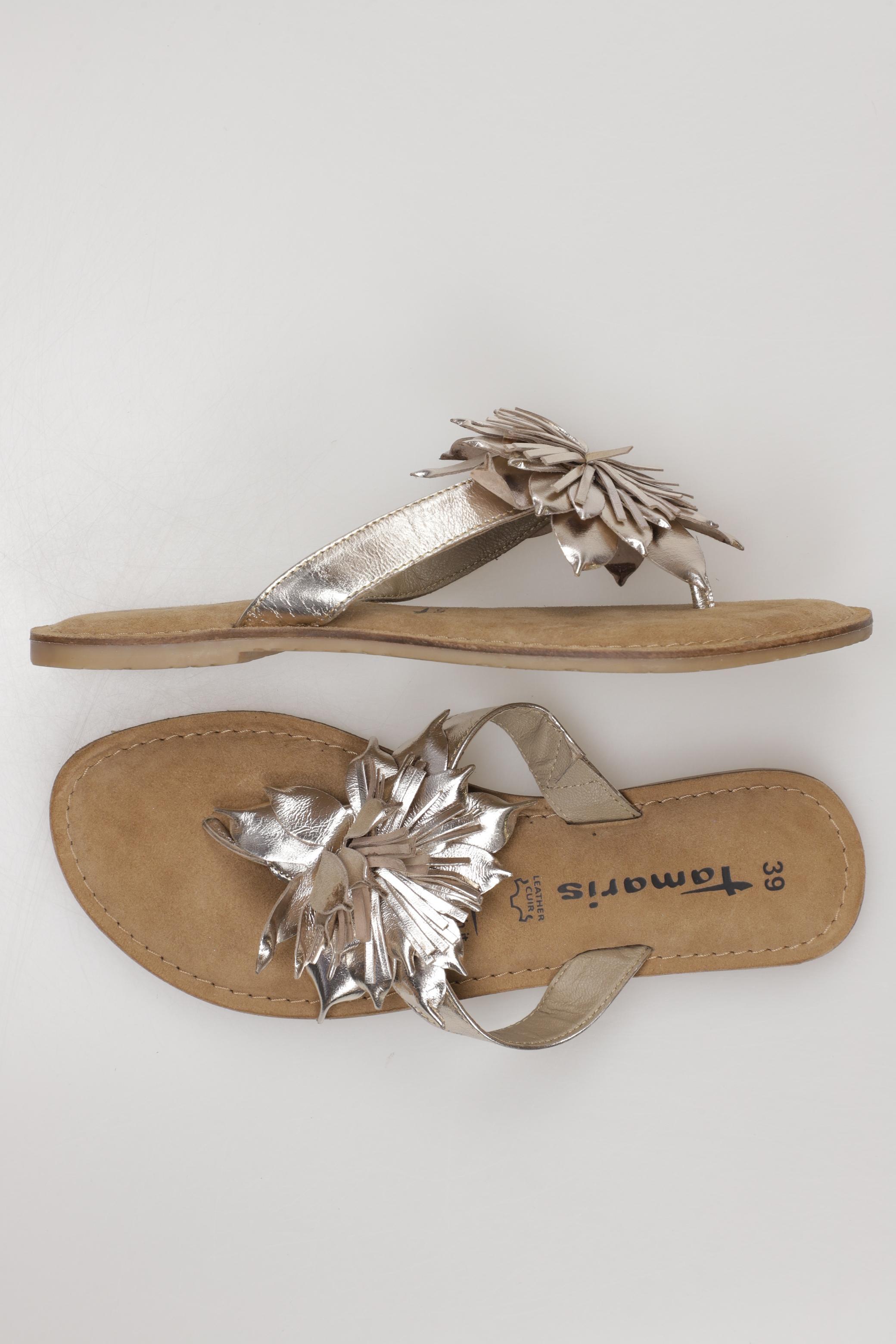 

Tamaris Damen Sandale, gold, Gr. 39