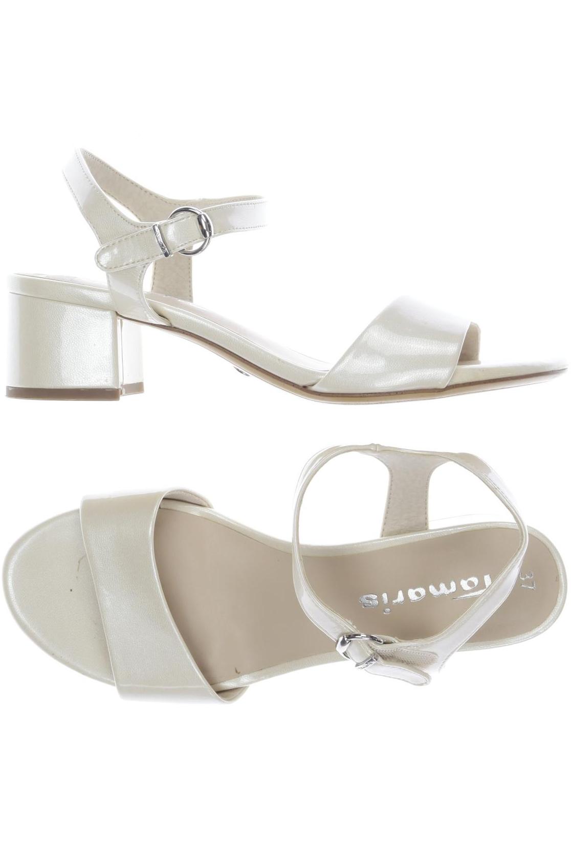 

Tamaris Damen Sandale, cremeweiß, Gr. 37