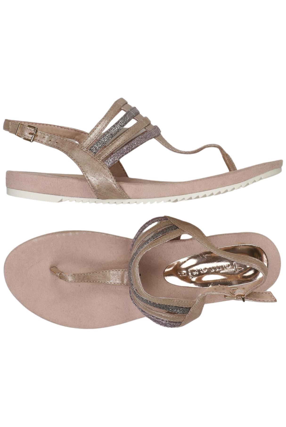 

Tamaris Damen Sandale, gold, Gr. 40