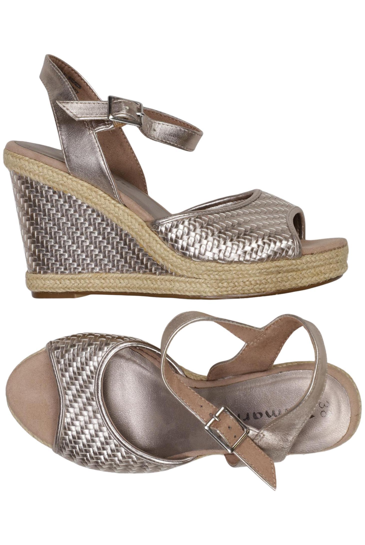 

Tamaris Damen Sandale, silber, Gr. 38