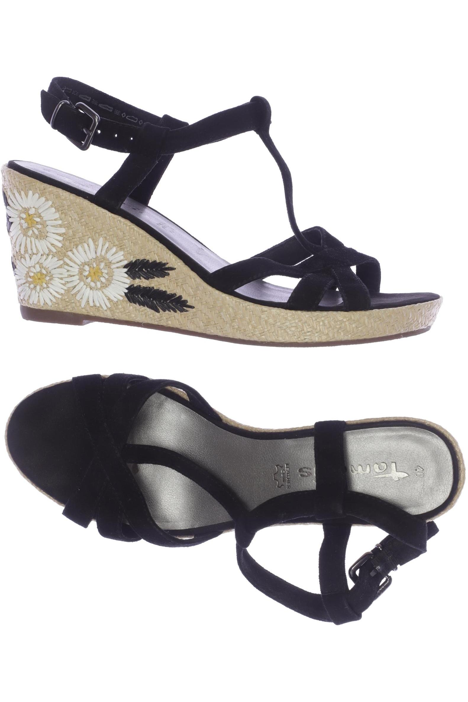 

Tamaris Damen Sandale, schwarz, Gr. 40
