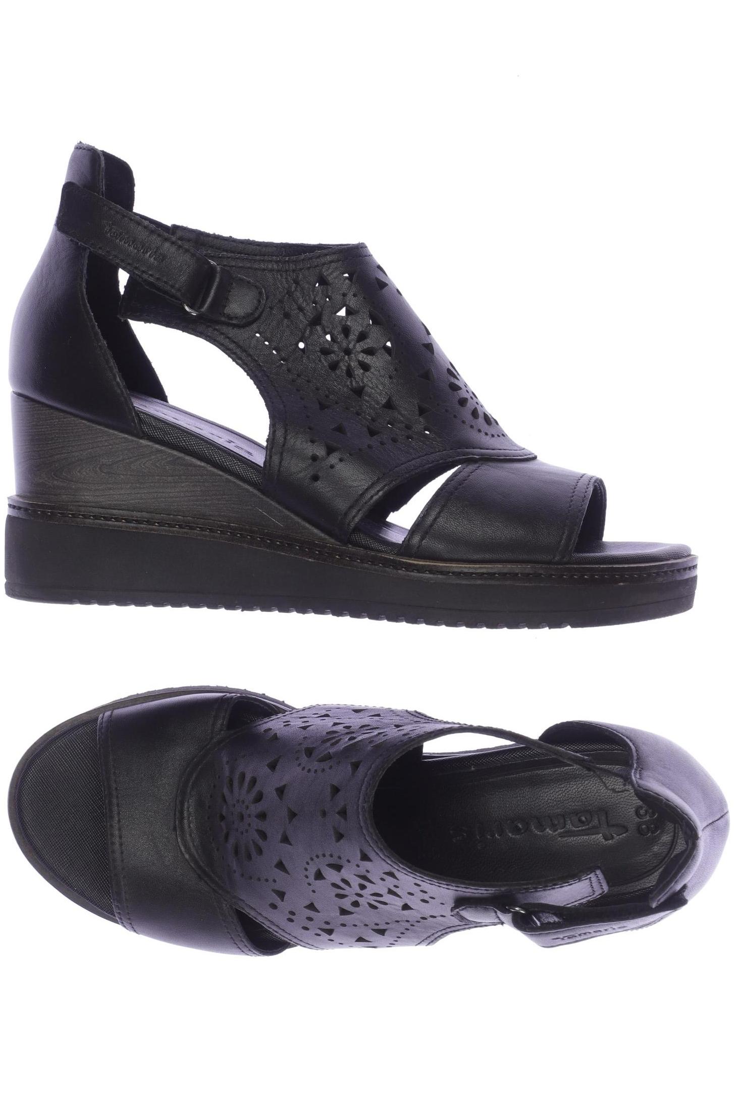 

Tamaris Damen Sandale, schwarz, Gr. 38
