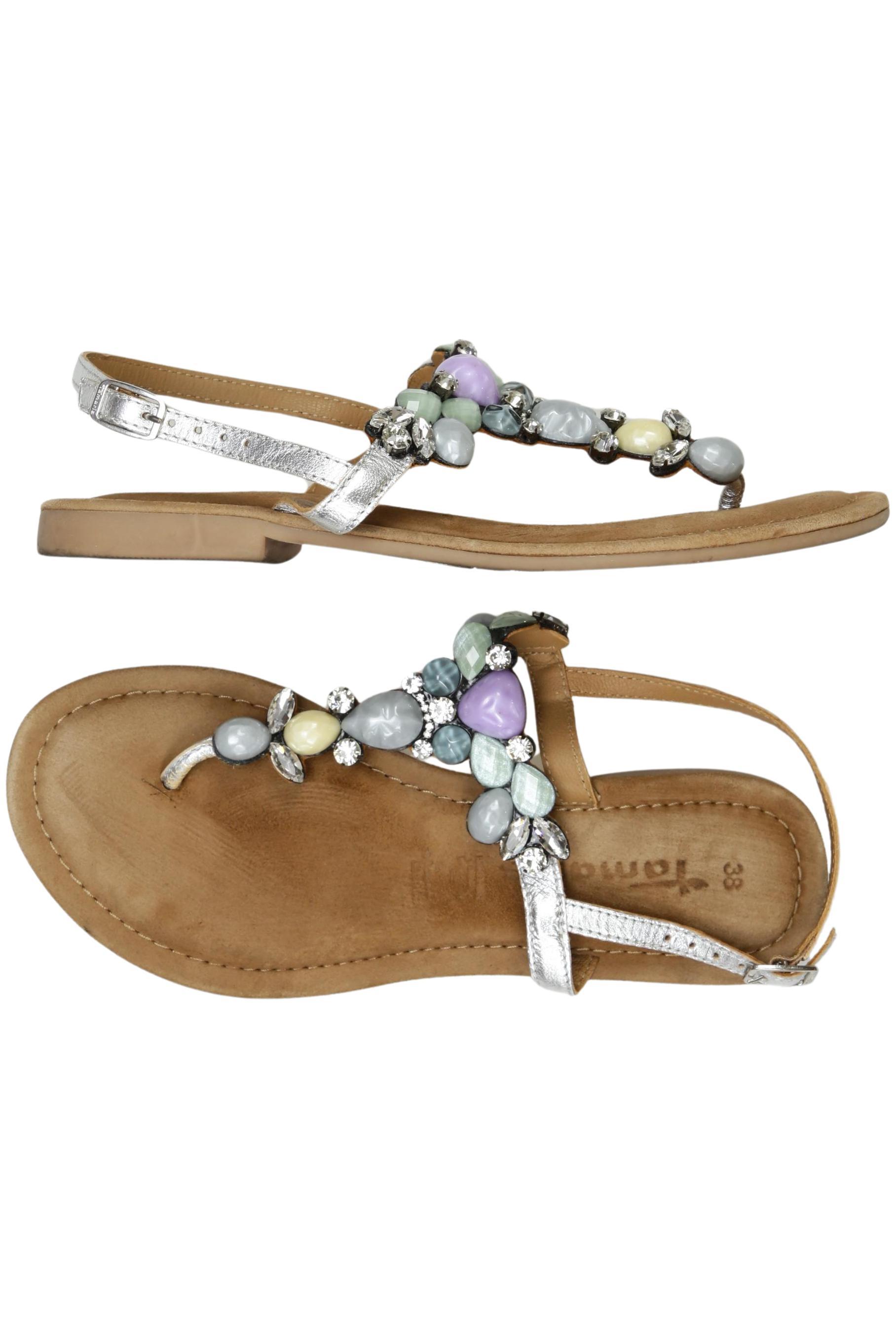 

Tamaris Damen Sandale, silber, Gr. 38