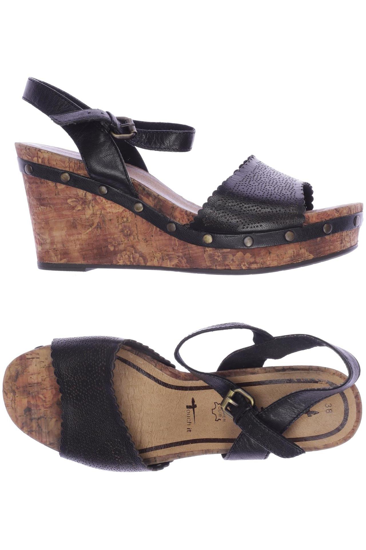 

Tamaris Damen Sandale, schwarz, Gr. 38