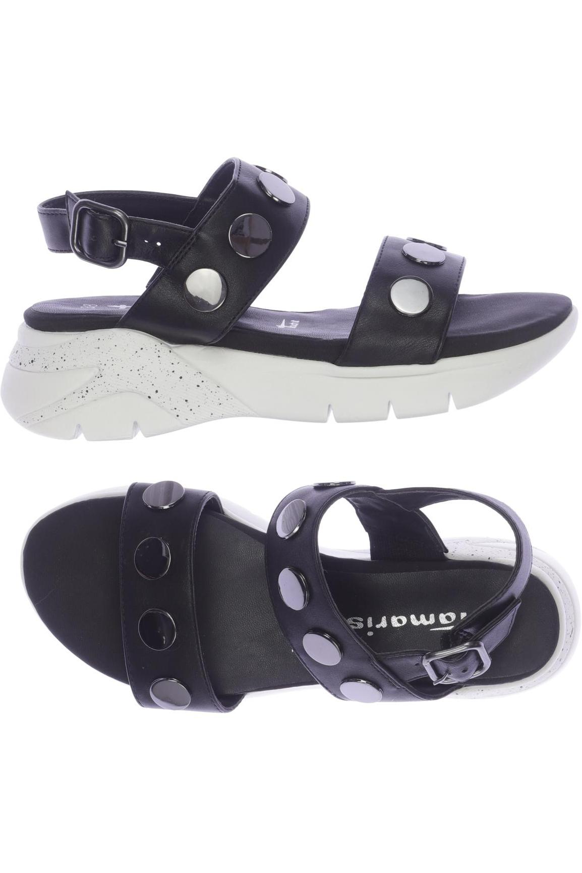 

Tamaris Damen Sandale, schwarz, Gr. 38