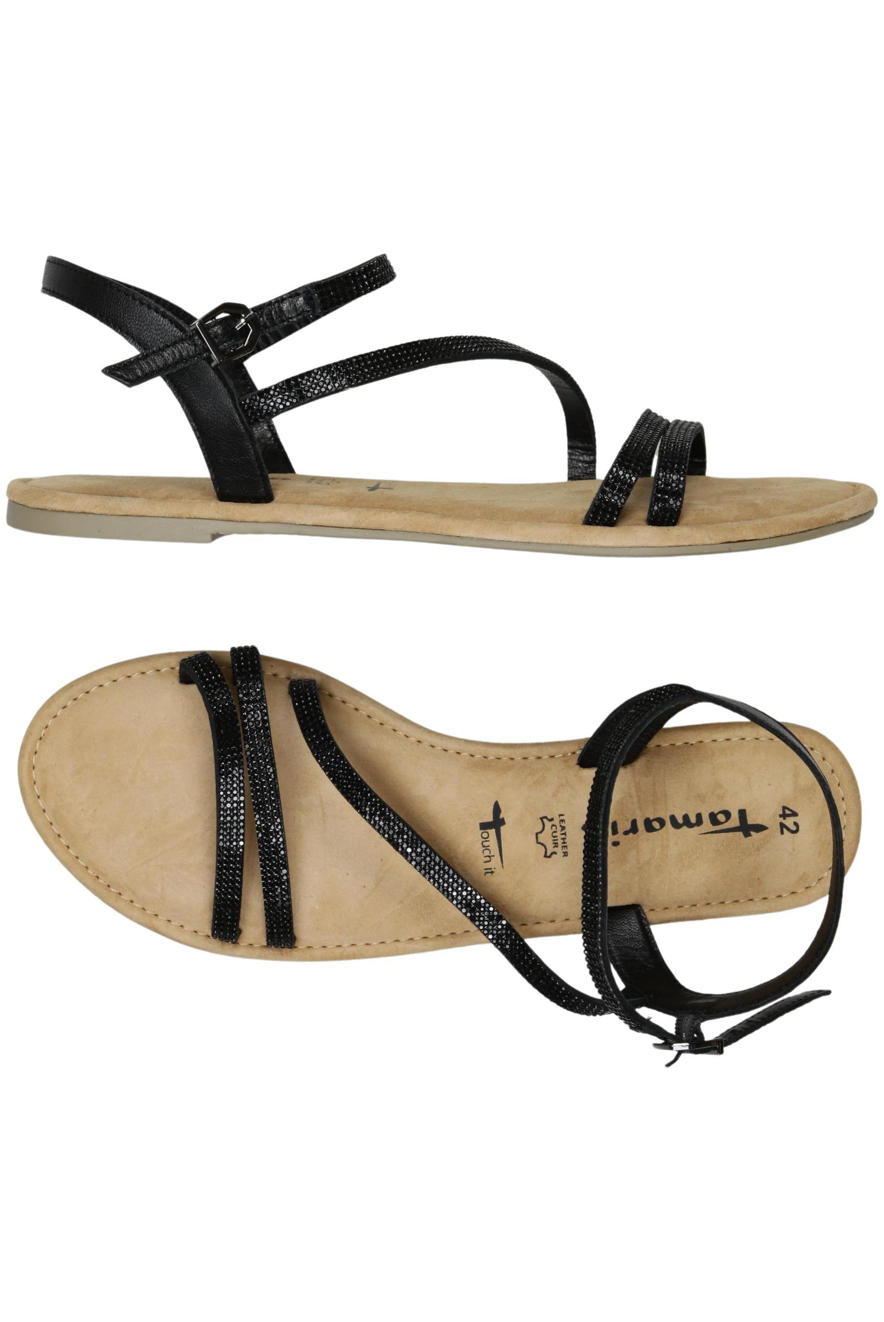 

Tamaris Damen Sandale, schwarz, Gr. 42