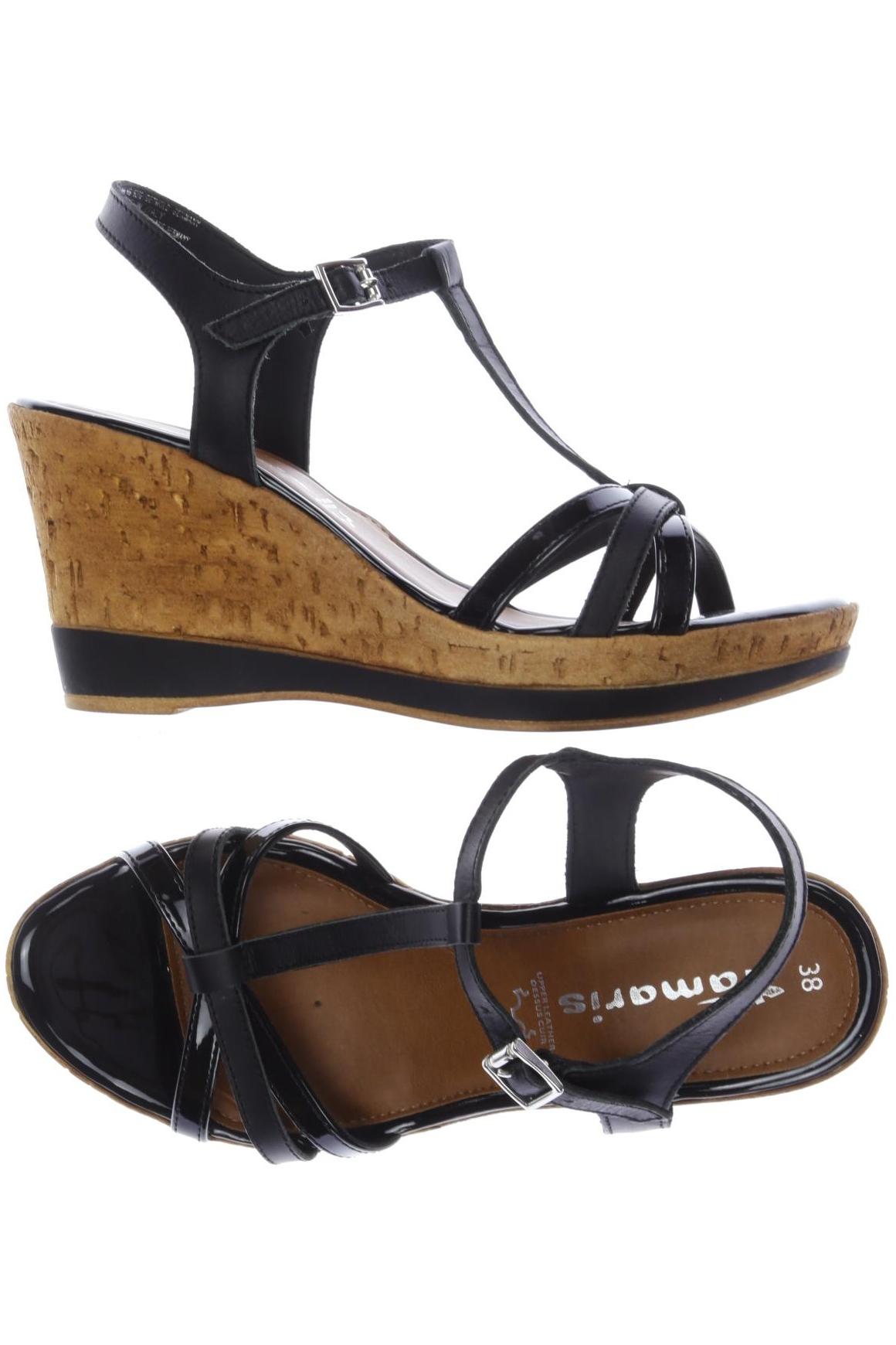 

Tamaris Damen Sandale, schwarz, Gr. 38