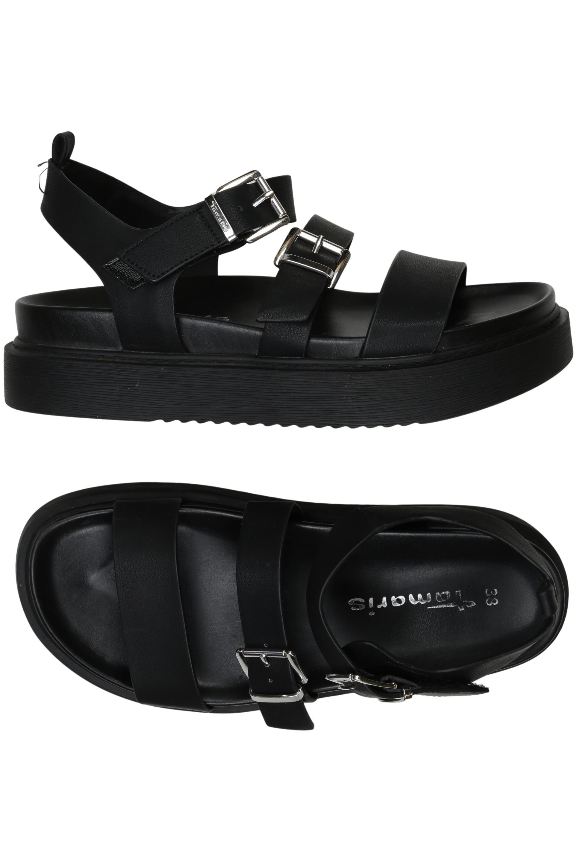 

Tamaris Damen Sandale, schwarz, Gr. 38