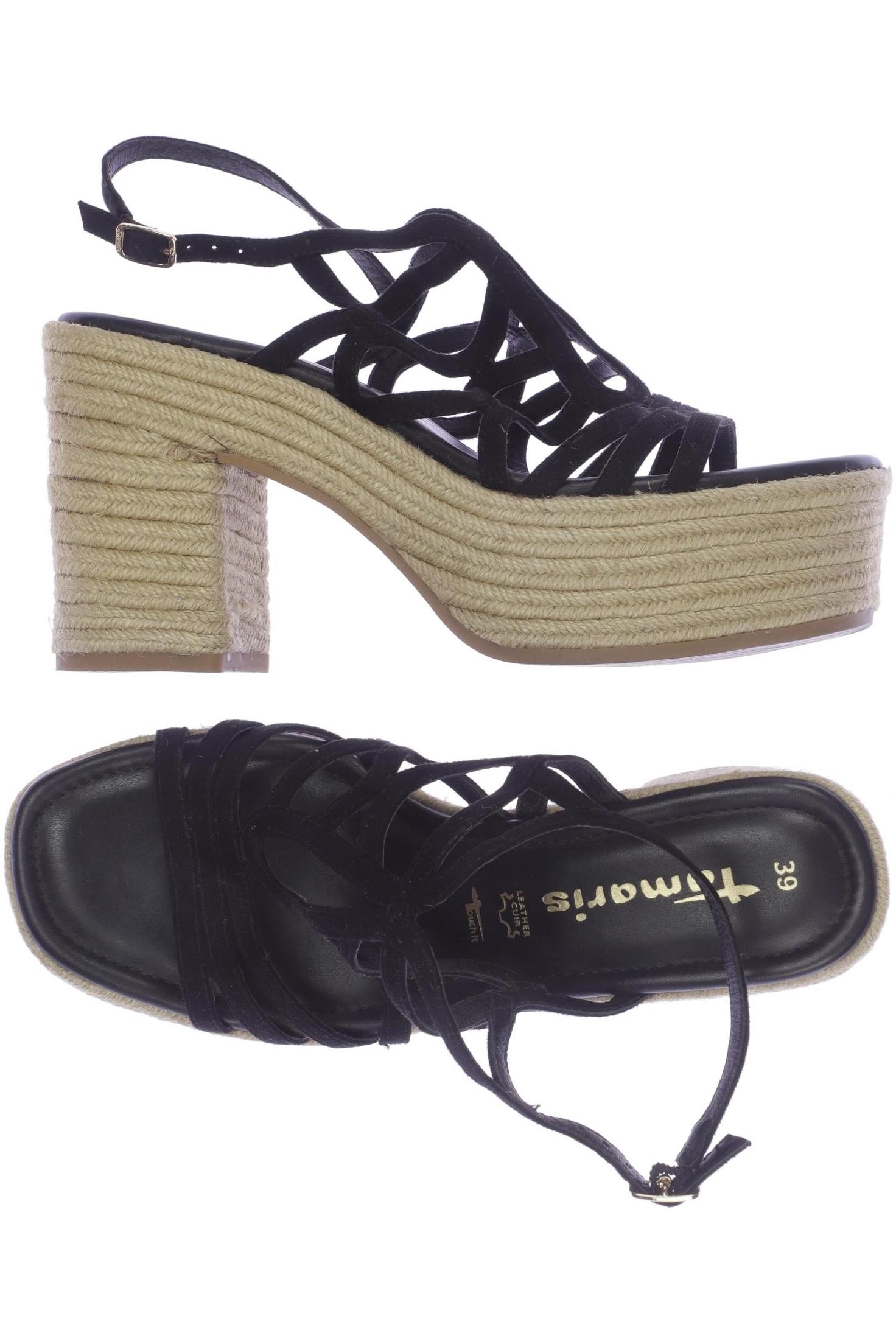 

Tamaris Damen Sandale, schwarz, Gr. 39