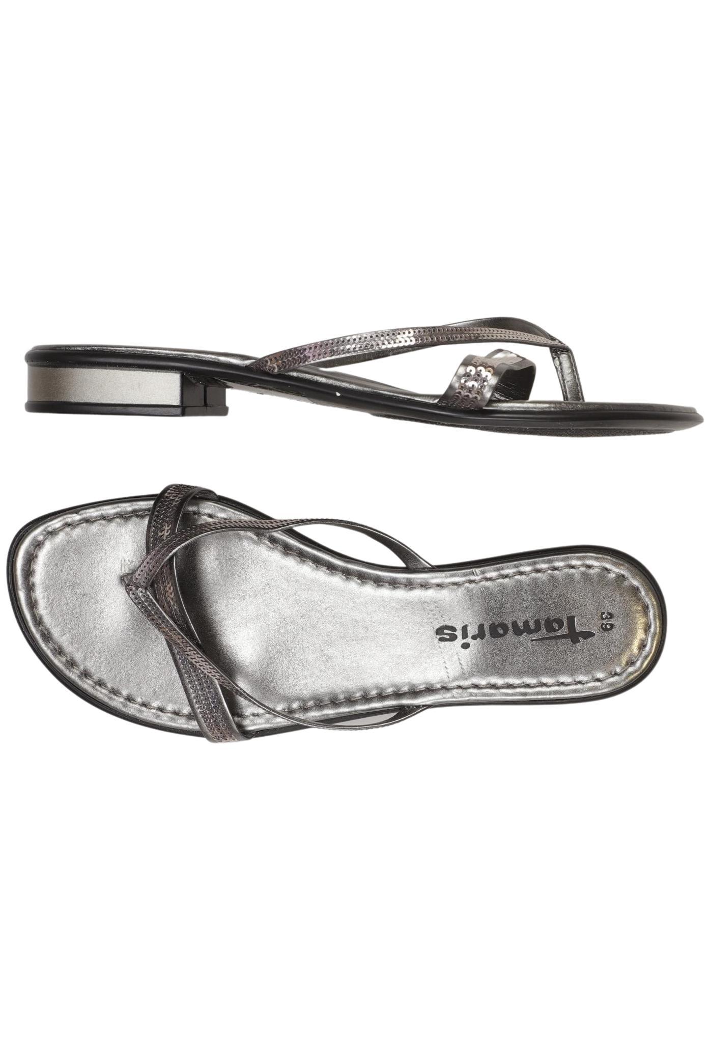 

Tamaris Damen Sandale, silber, Gr. 39