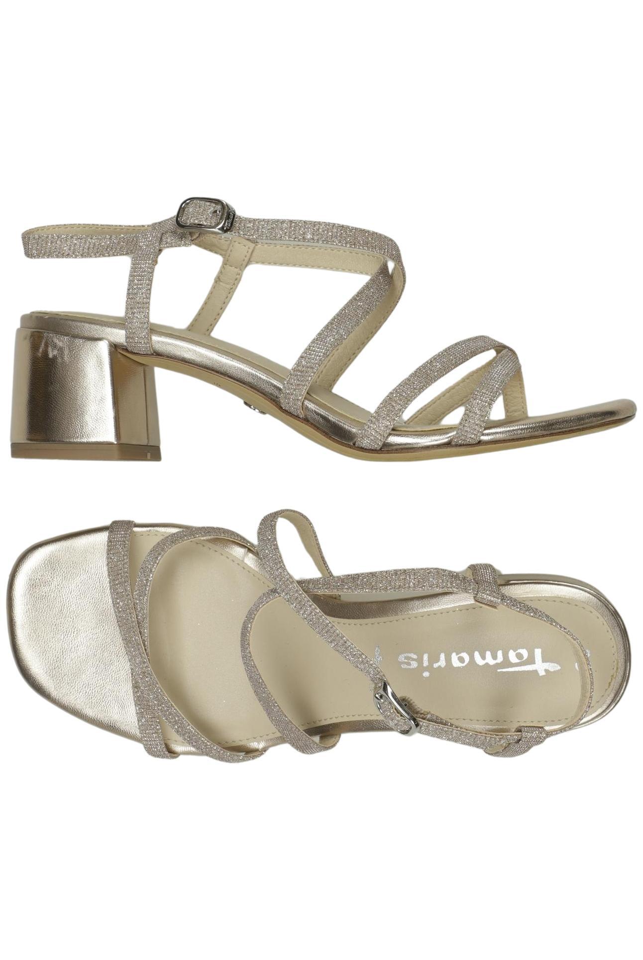 

Tamaris Damen Sandale, silber, Gr. 38