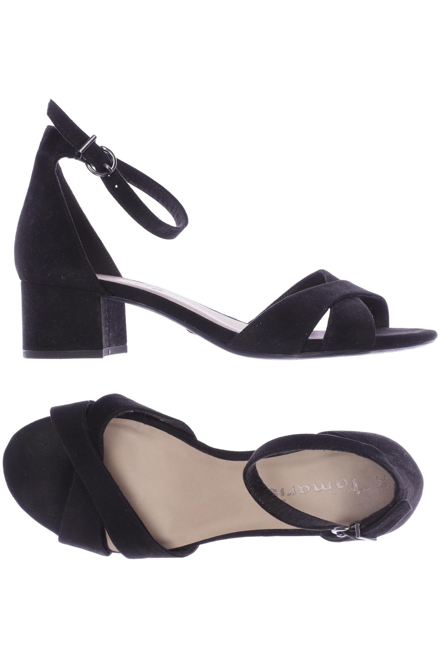 

Tamaris Damen Sandale, schwarz, Gr. 38