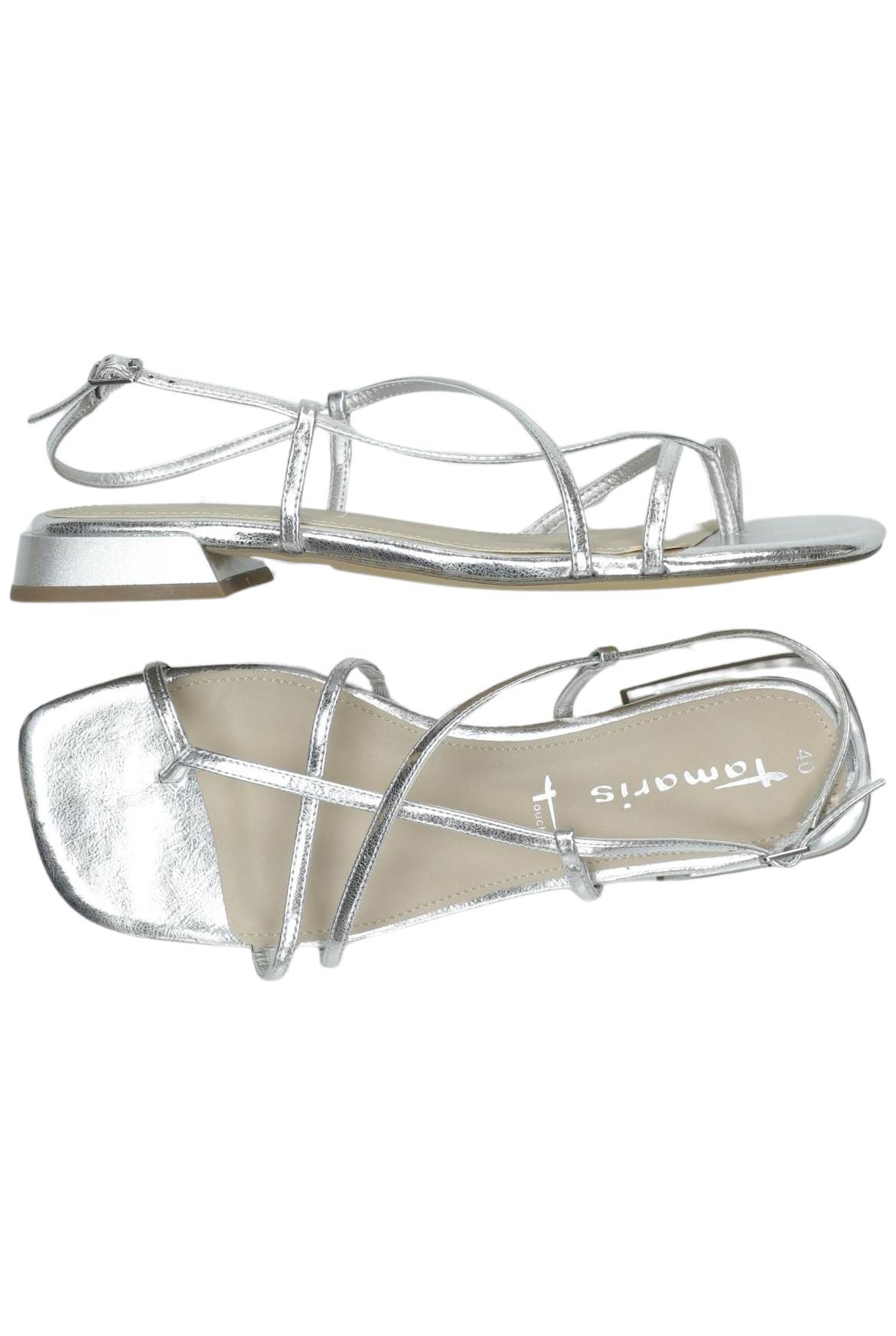 

Tamaris Damen Sandale, silber, Gr. 40