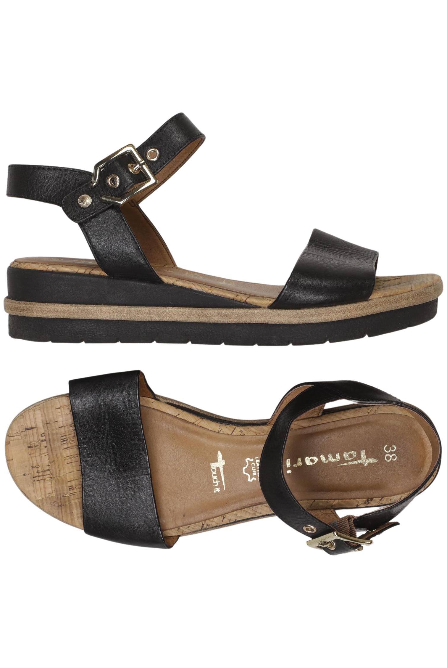 

Tamaris Damen Sandale, schwarz, Gr. 38