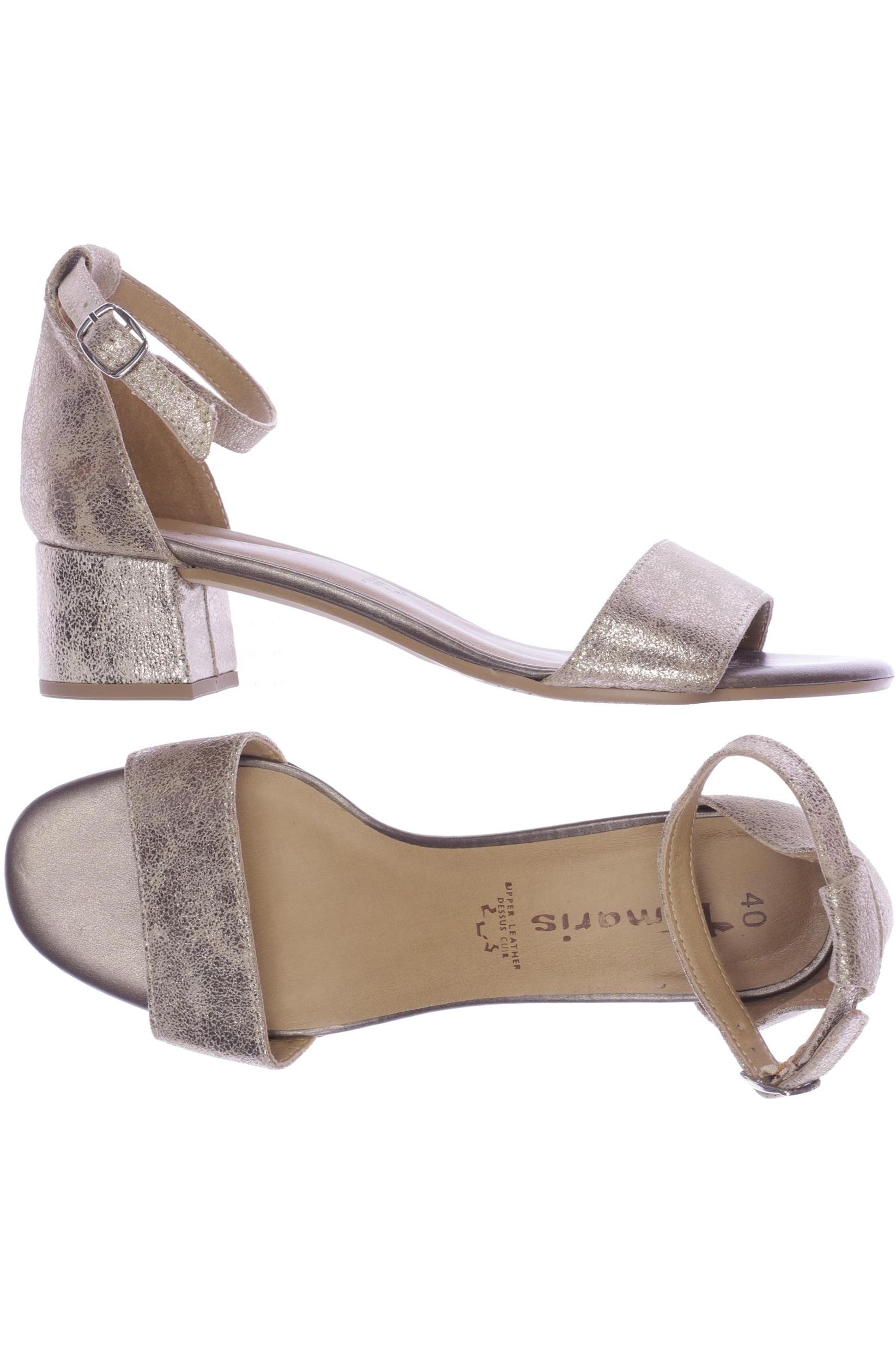 

Tamaris Damen Sandale, gold, Gr. 40
