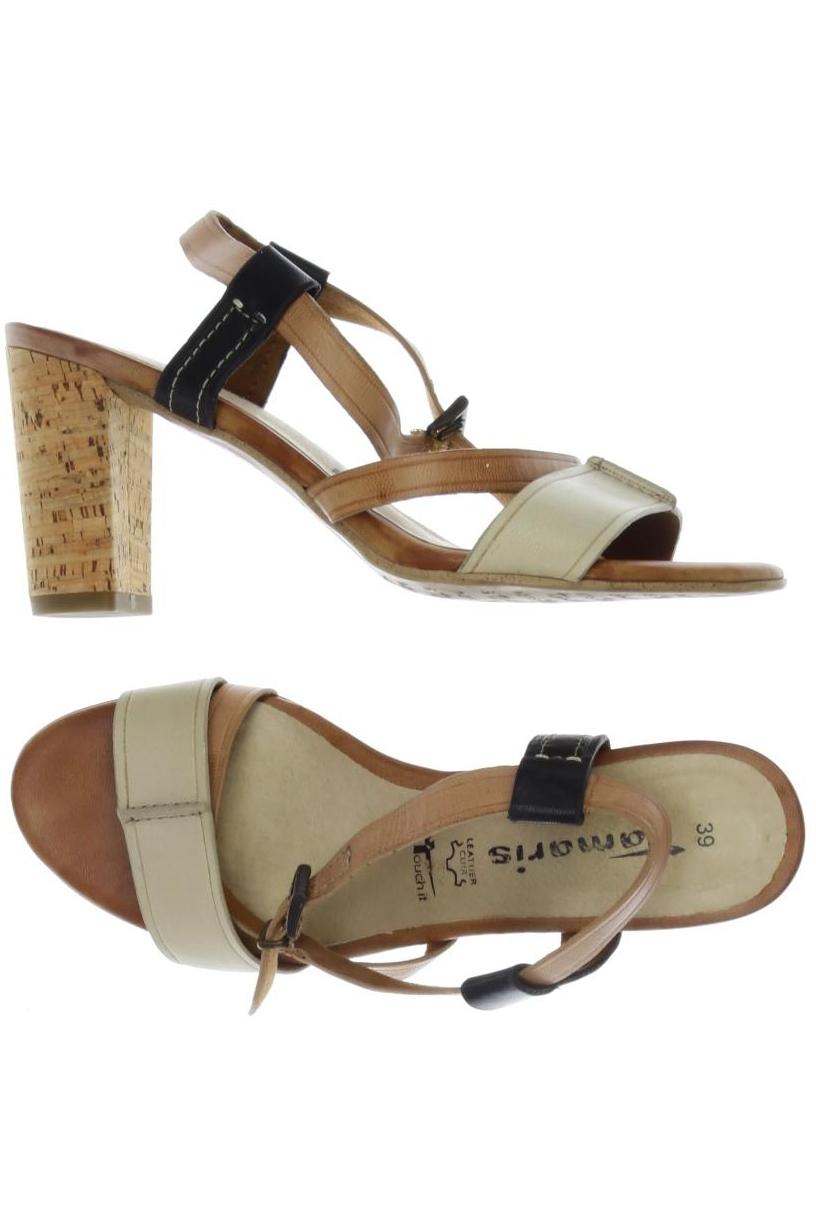 

Tamaris Damen Sandale, cremeweiß, Gr. 39