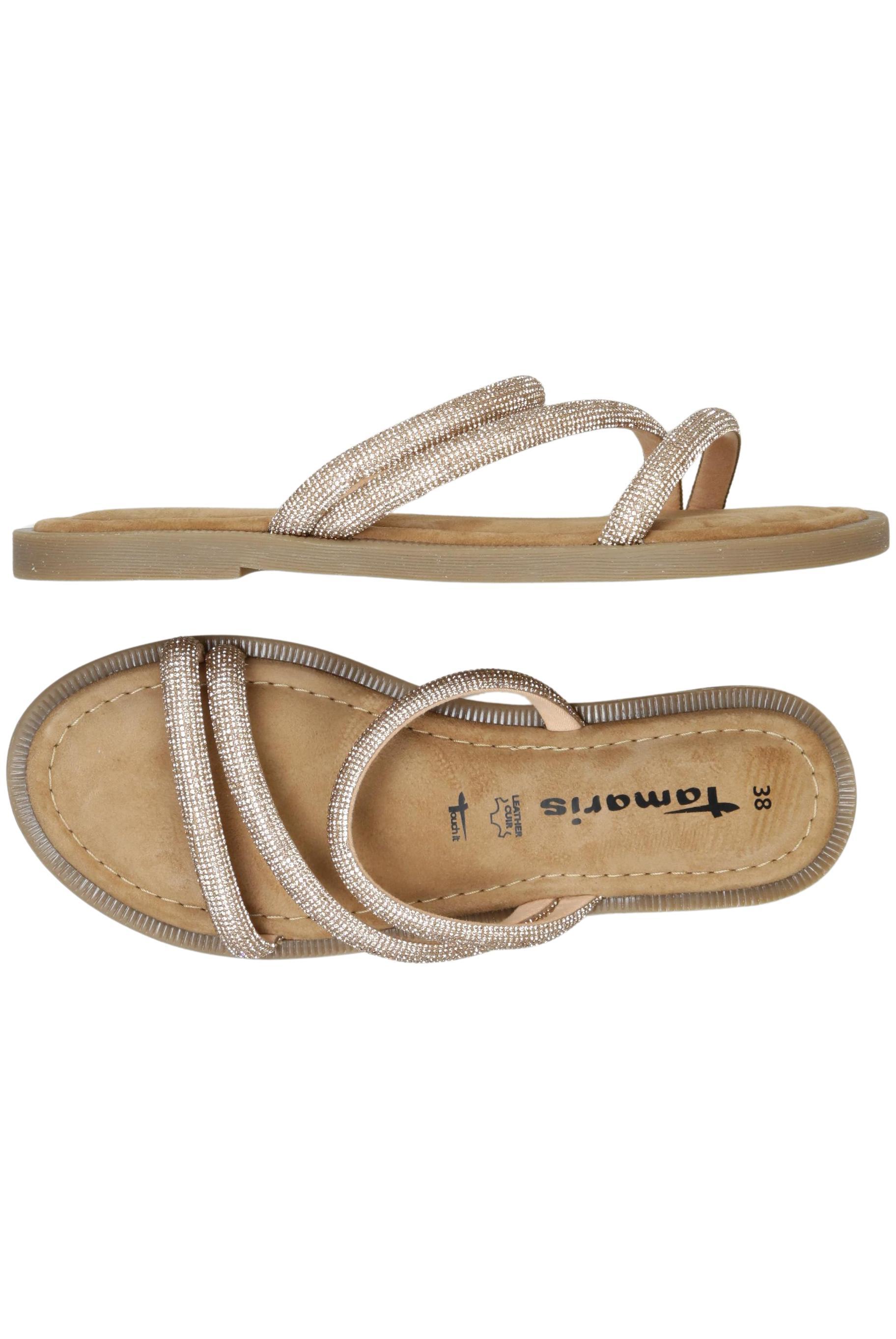 

Tamaris Damen Sandale, gold, Gr. 38