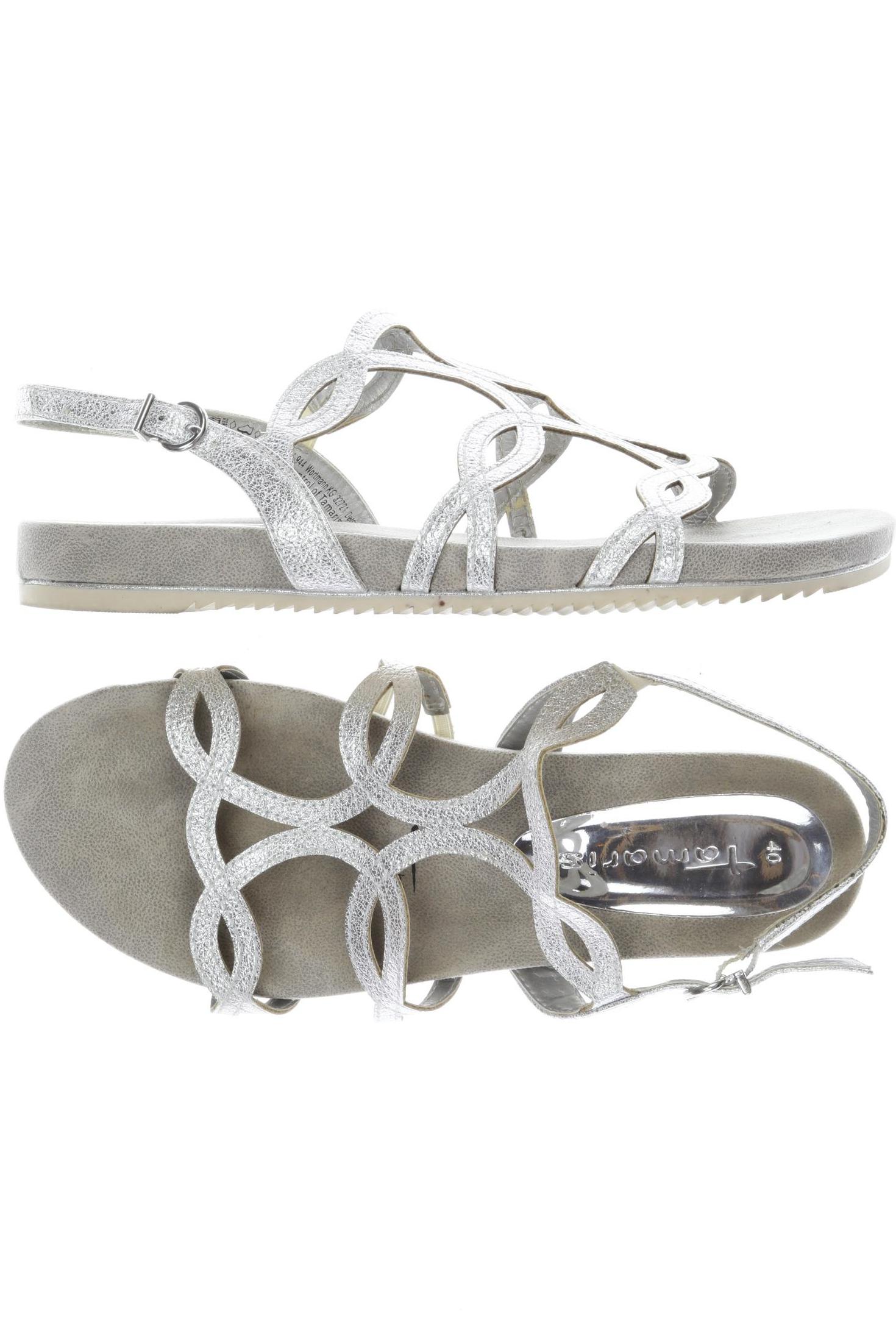 

Tamaris Damen Sandale, silber, Gr. 40