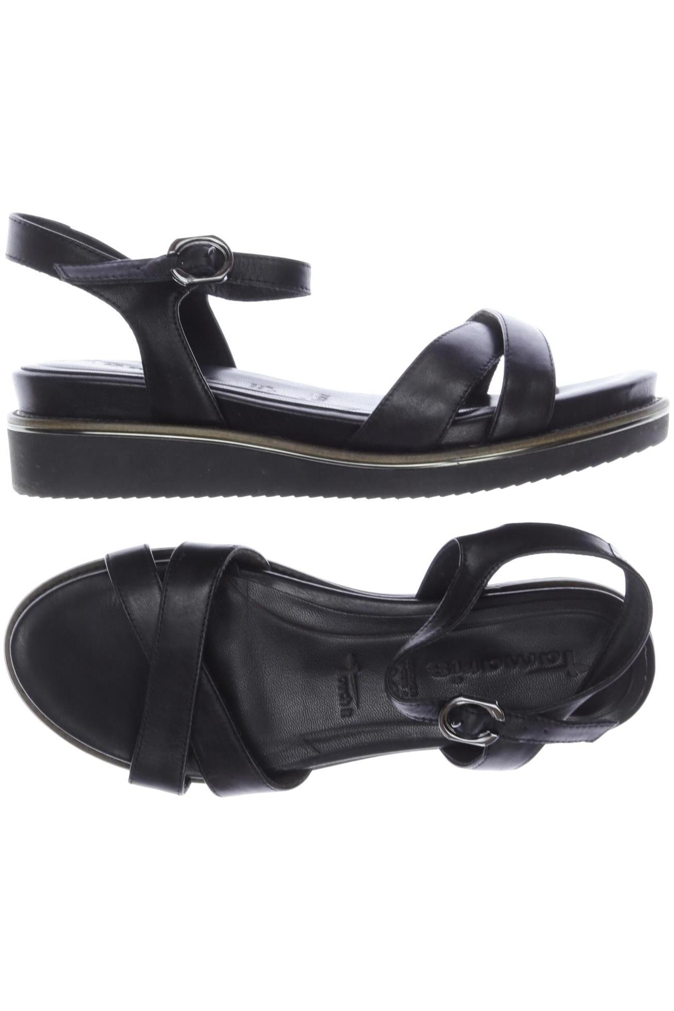 

Tamaris Damen Sandale, schwarz, Gr. 38