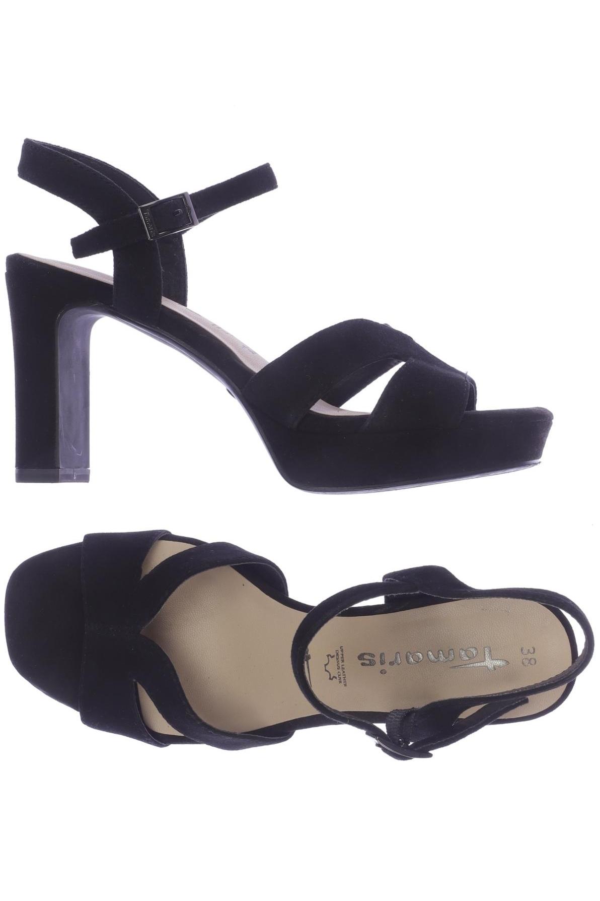 

Tamaris Damen Sandale, schwarz, Gr. 38