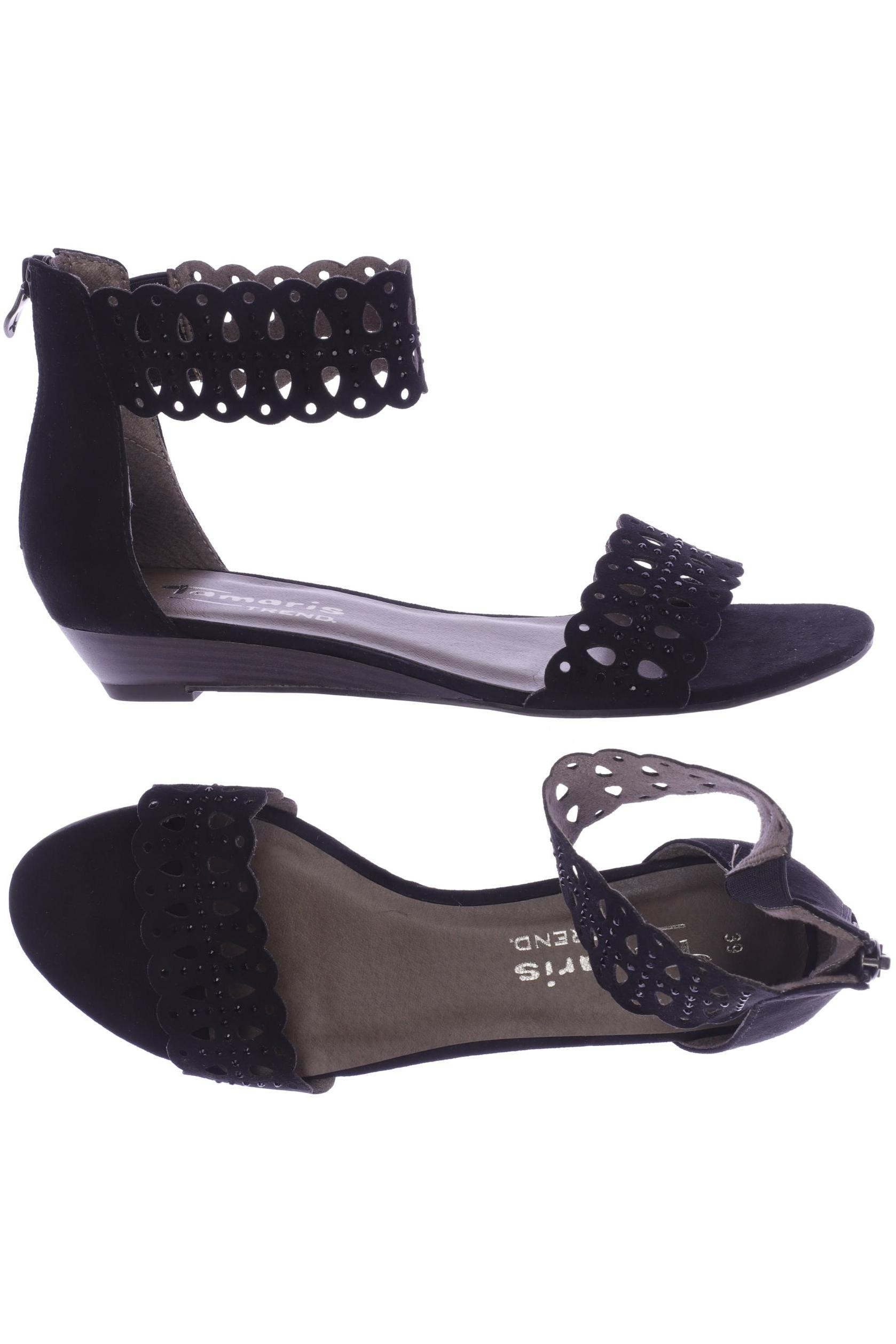 

Tamaris Damen Sandale, schwarz, Gr. 39