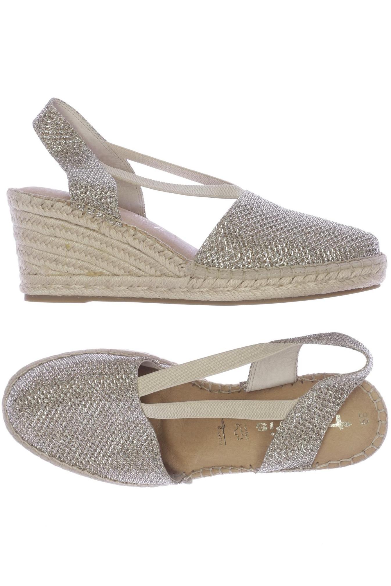 

Tamaris Damen Sandale, gold, Gr. 39