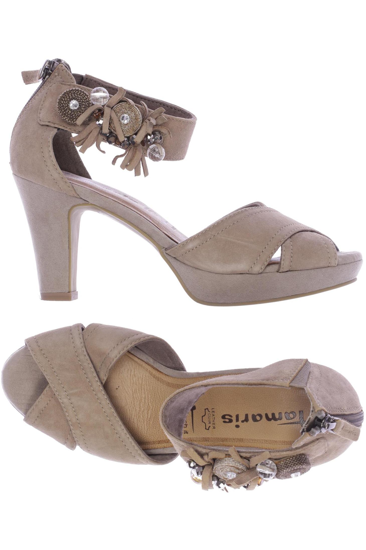 

Tamaris Damen Sandale, beige, Gr. 37