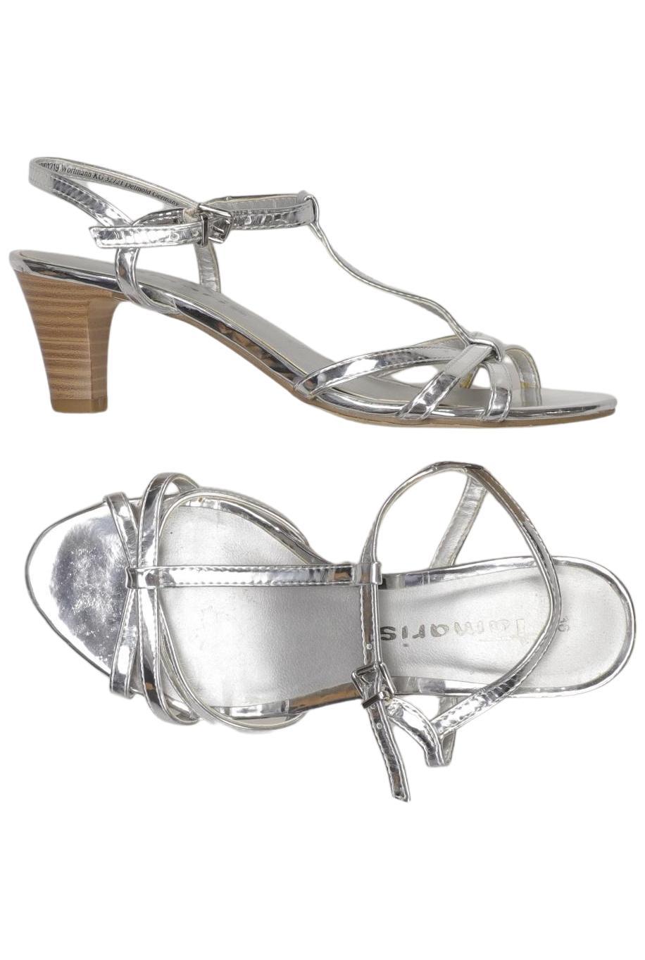 

Tamaris Damen Sandale, silber, Gr. 36