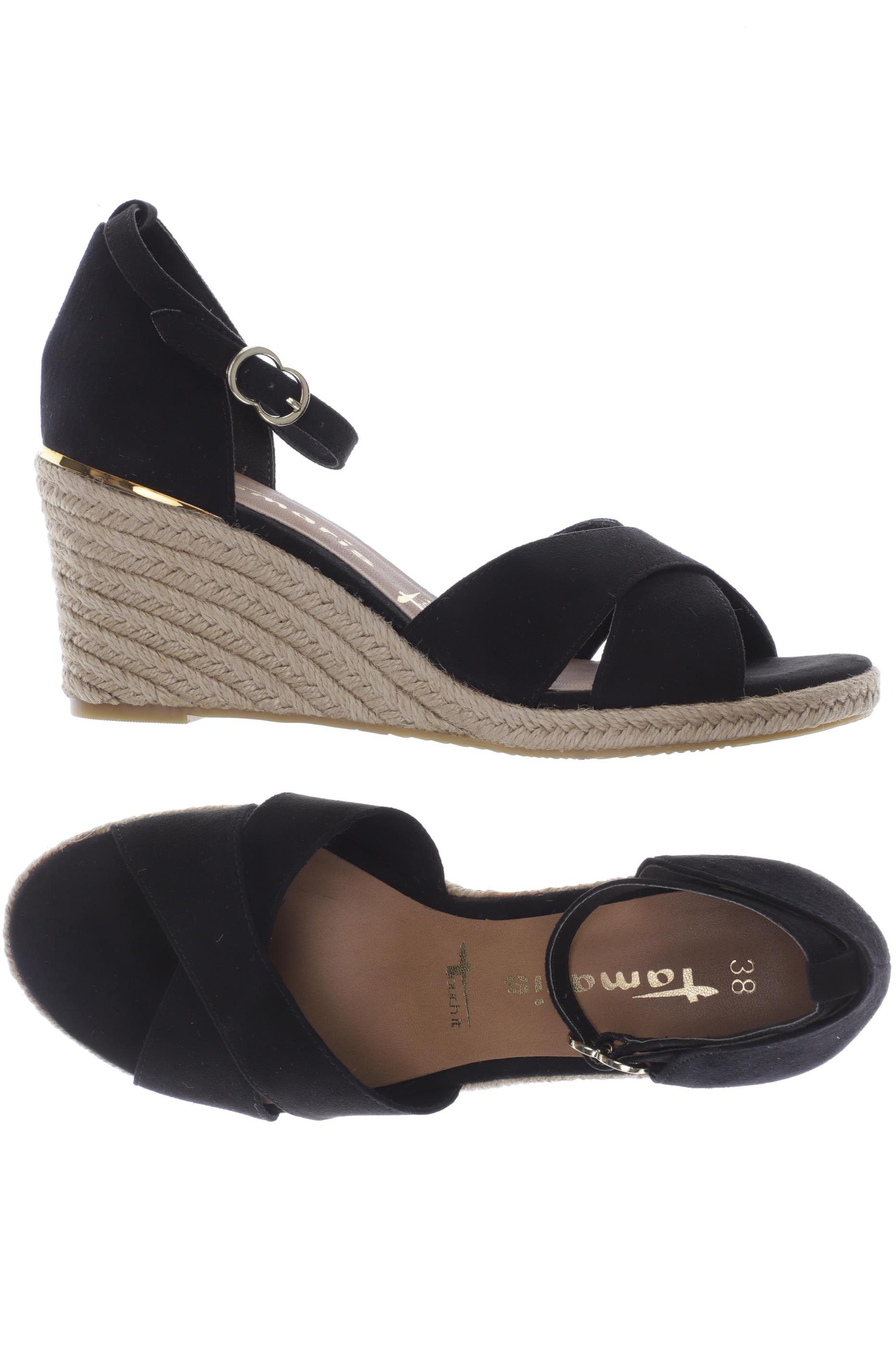 

Tamaris Damen Sandale, schwarz, Gr. 38