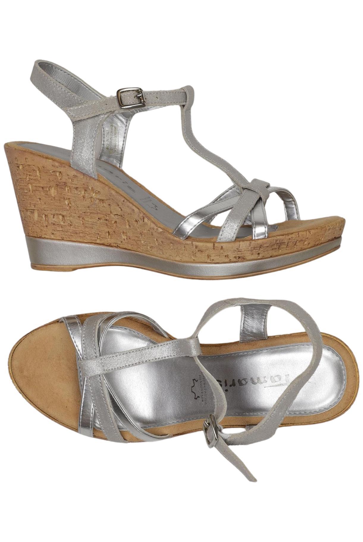 

Tamaris Damen Sandale, silber, Gr. 37