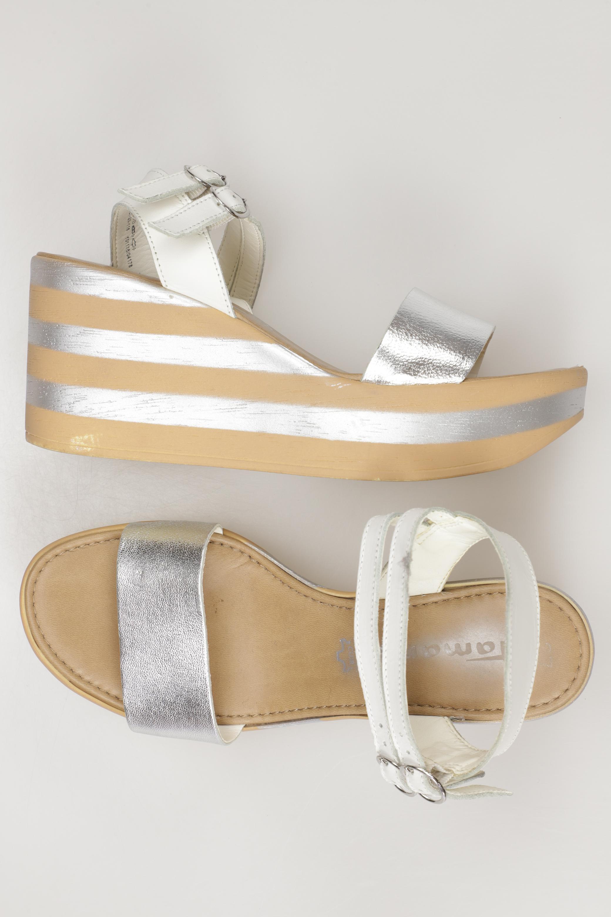 

Tamaris Damen Sandale, silber, Gr. 37