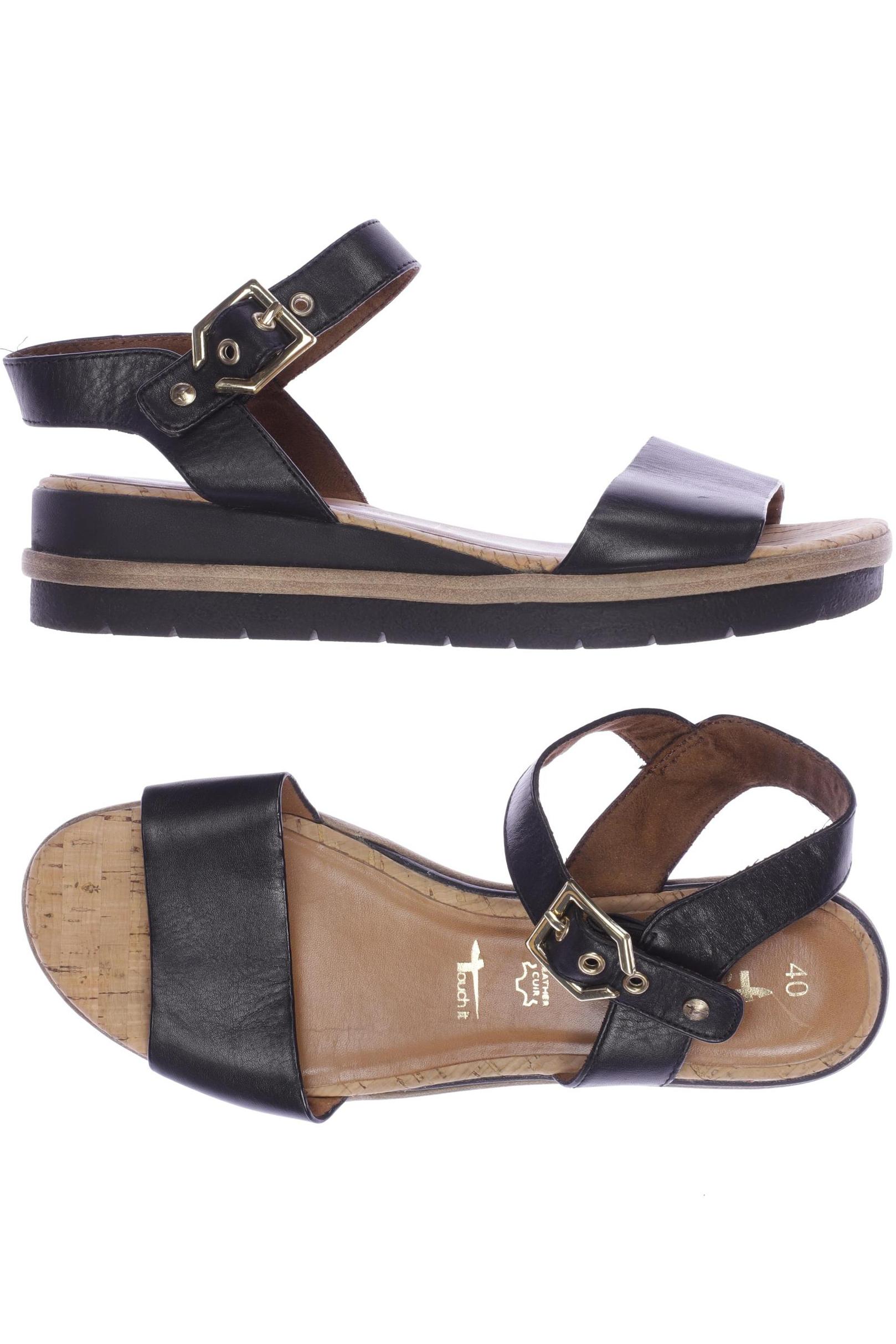 

Tamaris Damen Sandale, schwarz, Gr. 40