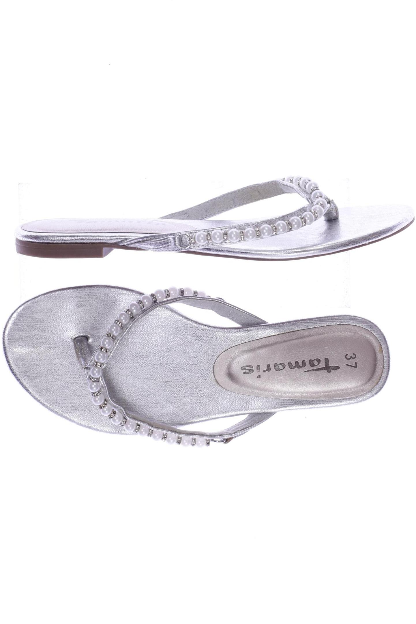 

Tamaris Damen Sandale, silber, Gr. 37