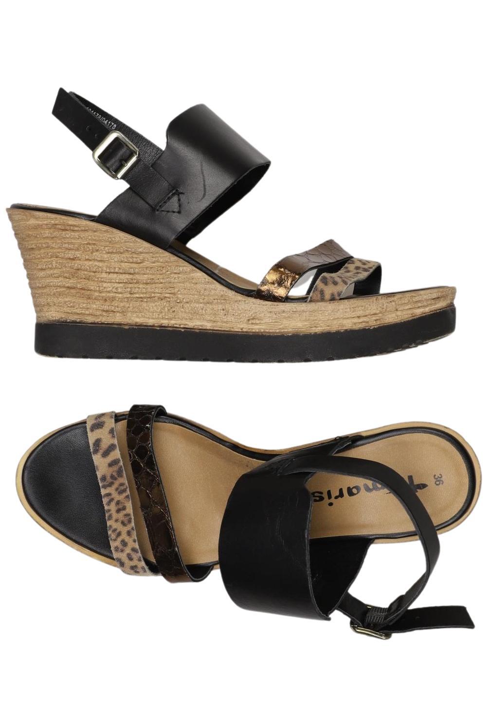 

Tamaris Damen Sandale, schwarz, Gr. 36