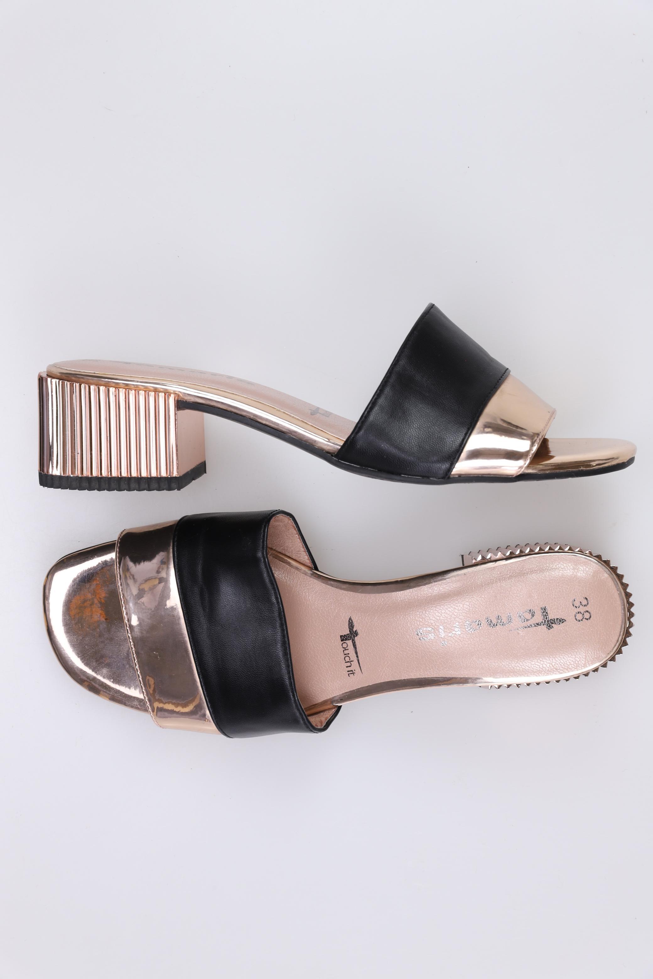 

Tamaris Damen Sandale, gold, Gr. 38