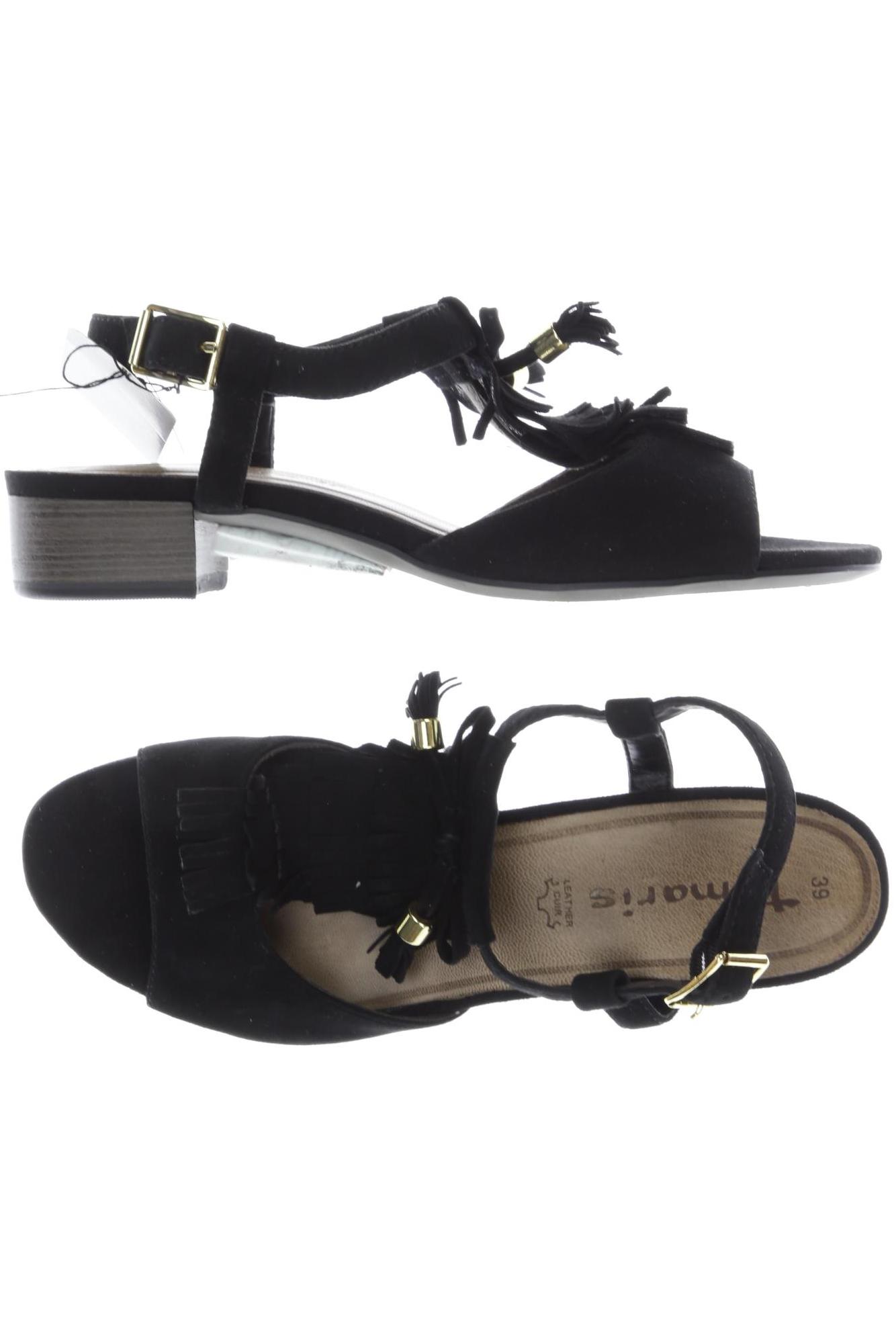 

Tamaris Damen Sandale, schwarz, Gr. 39