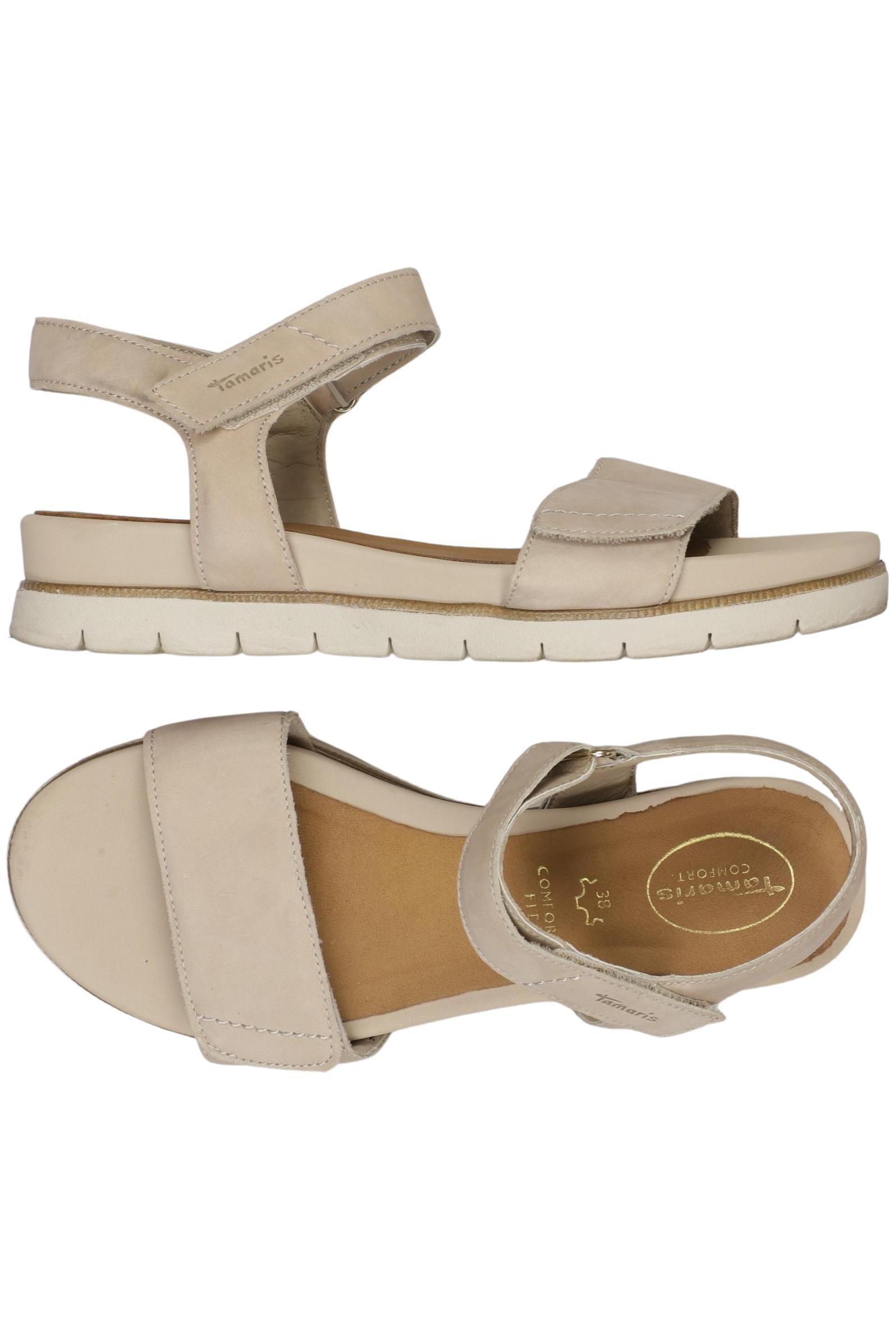 

Tamaris Damen Sandale, cremeweiß, Gr. 38